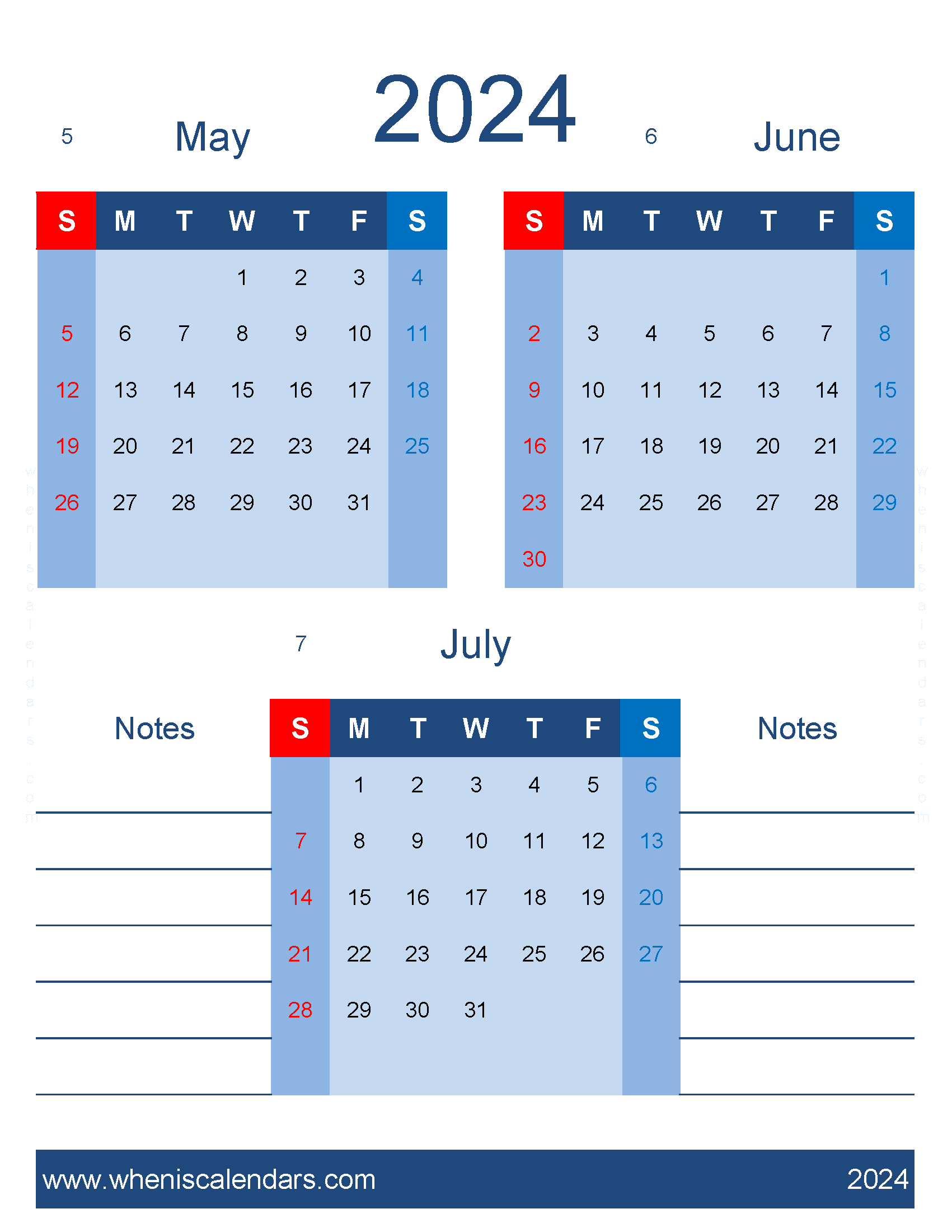Download free May June July 2024 Calendar MJJ480