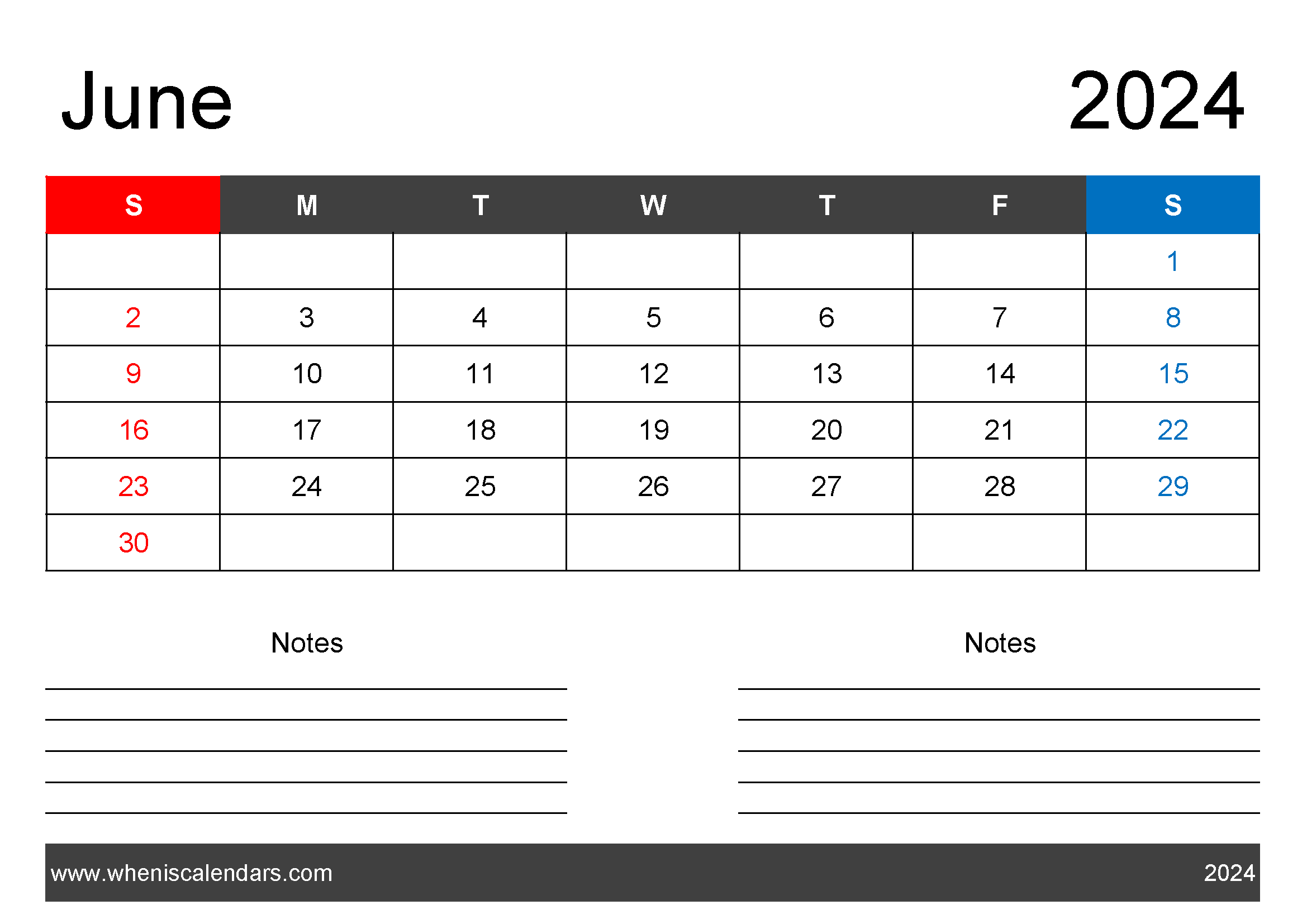 2024 June Calendar Free Printable Monthly Calendar