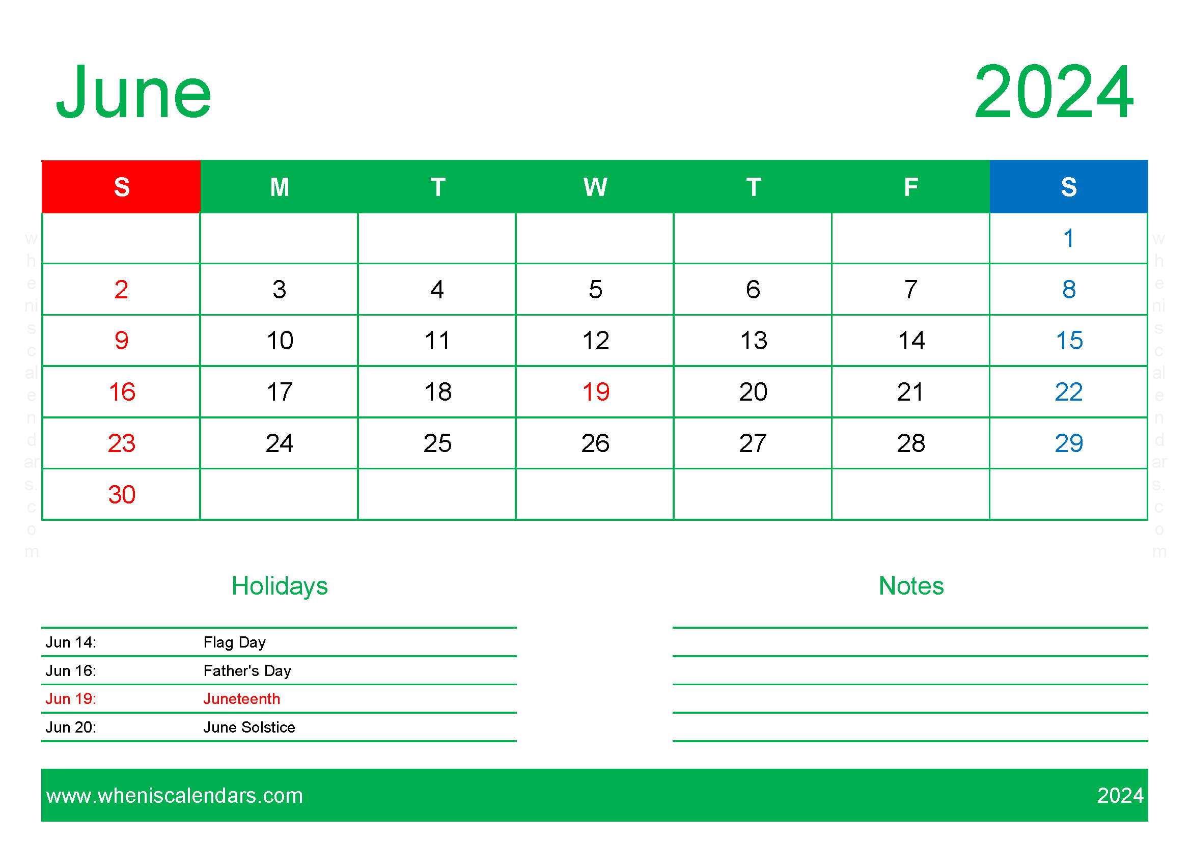 Free Printable Calendars 2024 June Monthly Calendar