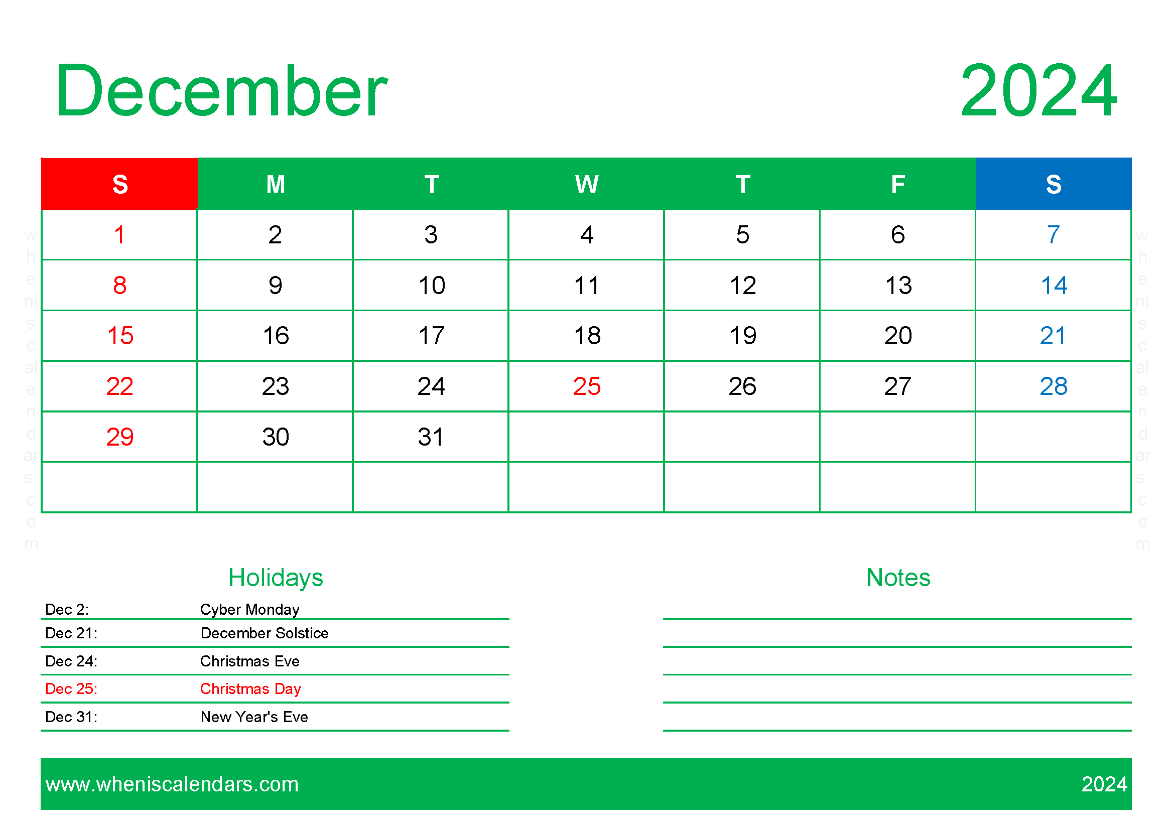 Free Printable Calendars 2024 December Monthly Calendar