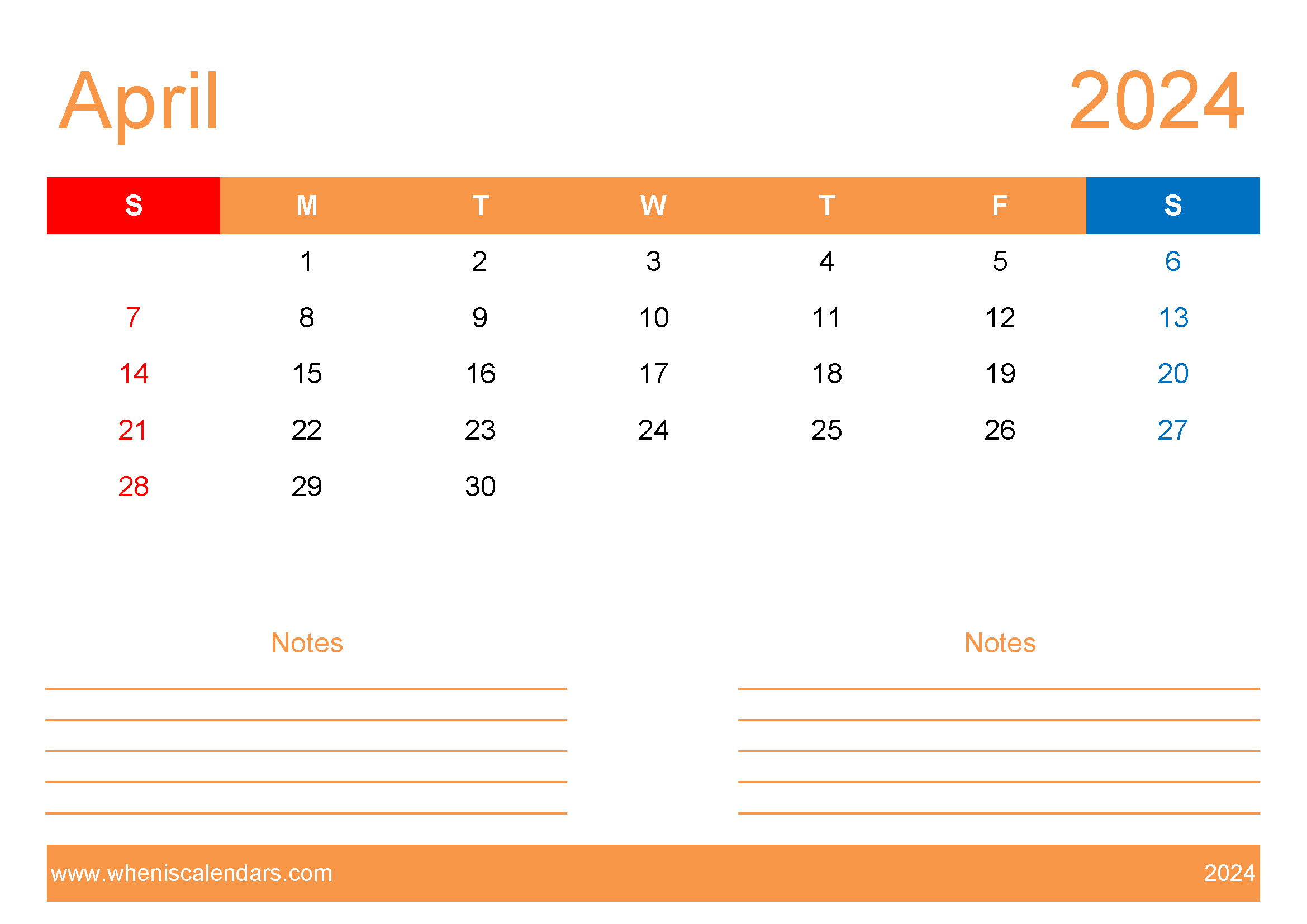 April 2024 Calendar editable Free Monthly Calendar