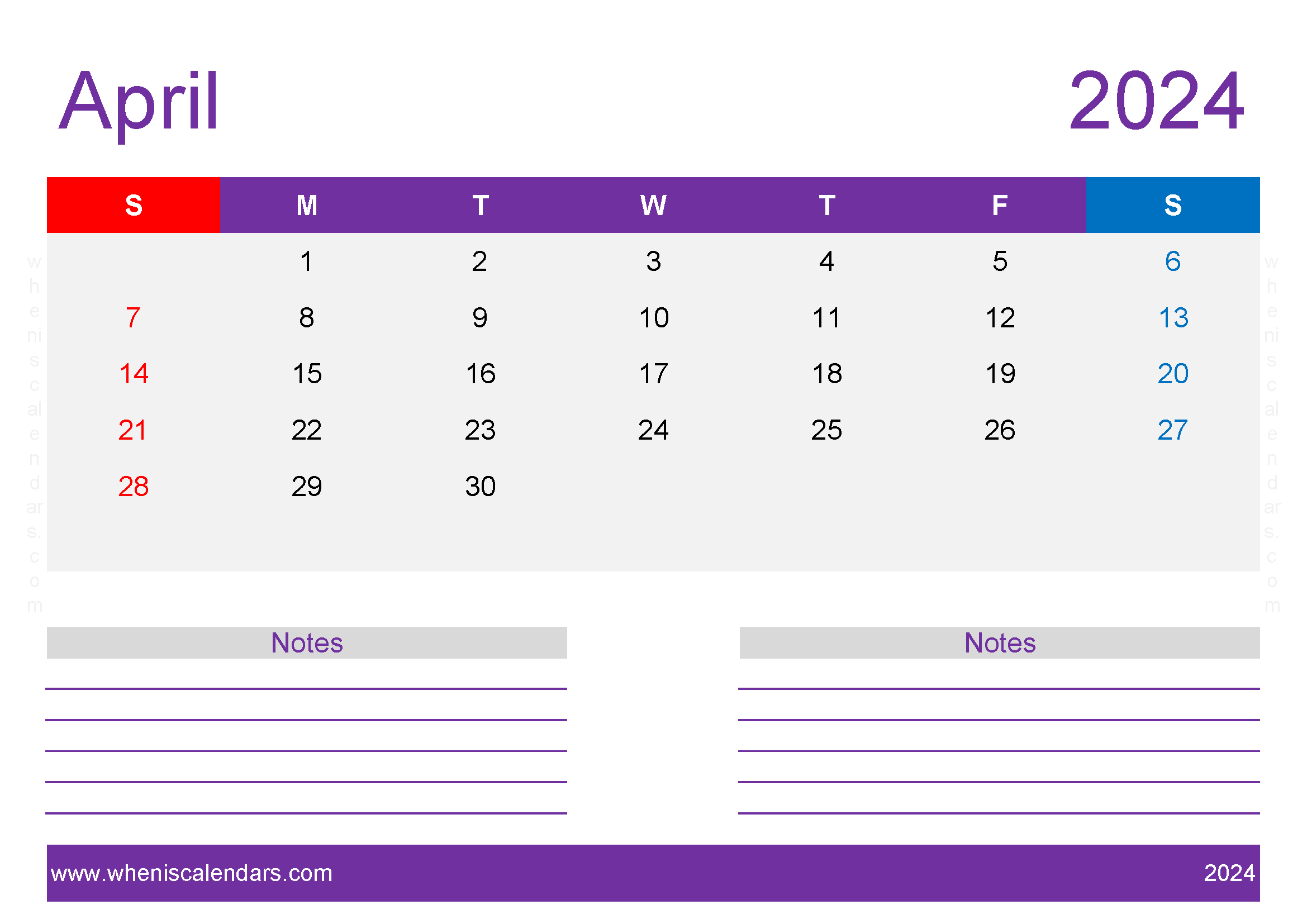 Free Printable Calendar 2024 April Monthly Calendar
