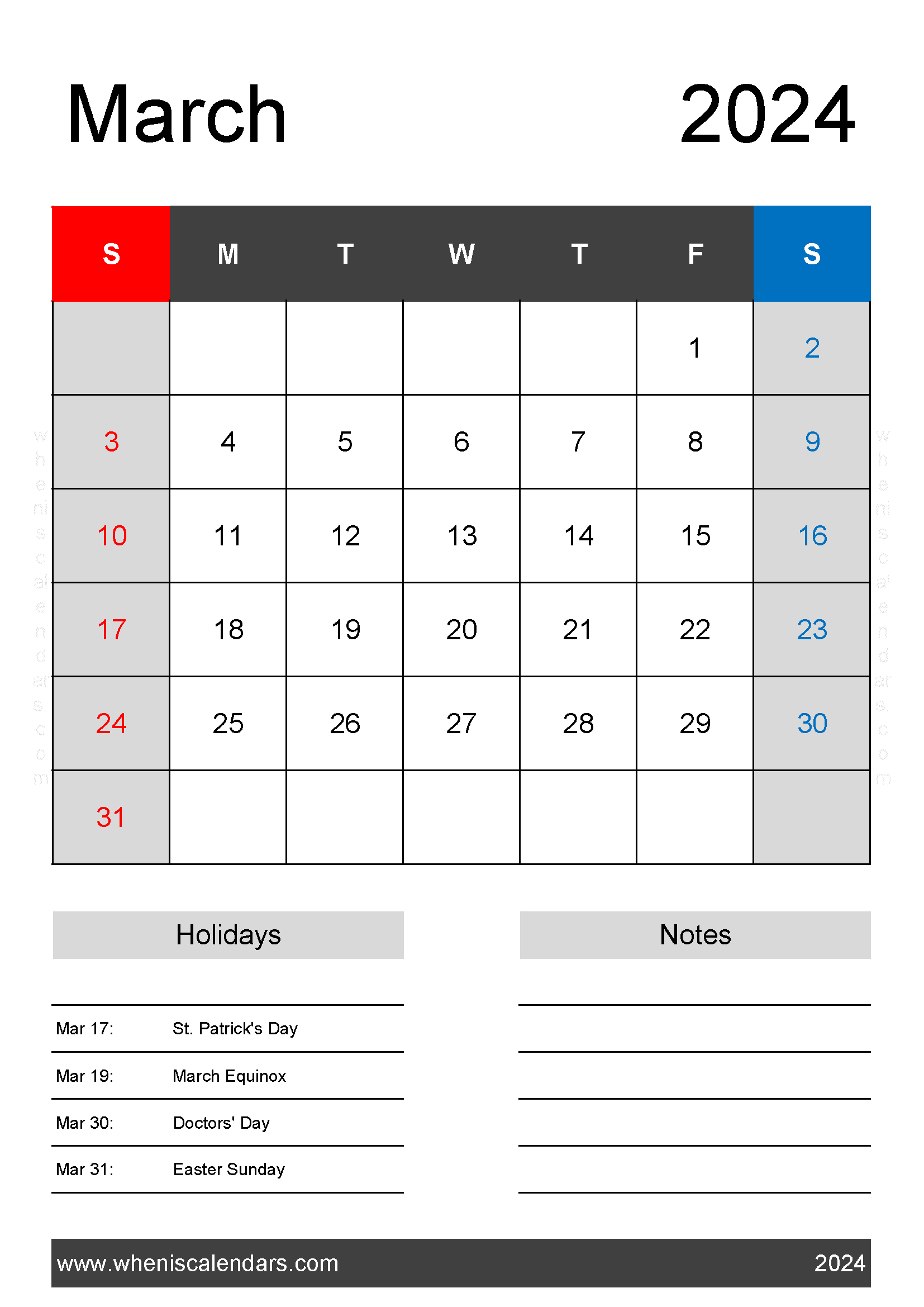 Blank March 2024 Calendar Printable Free Monthly Calendar