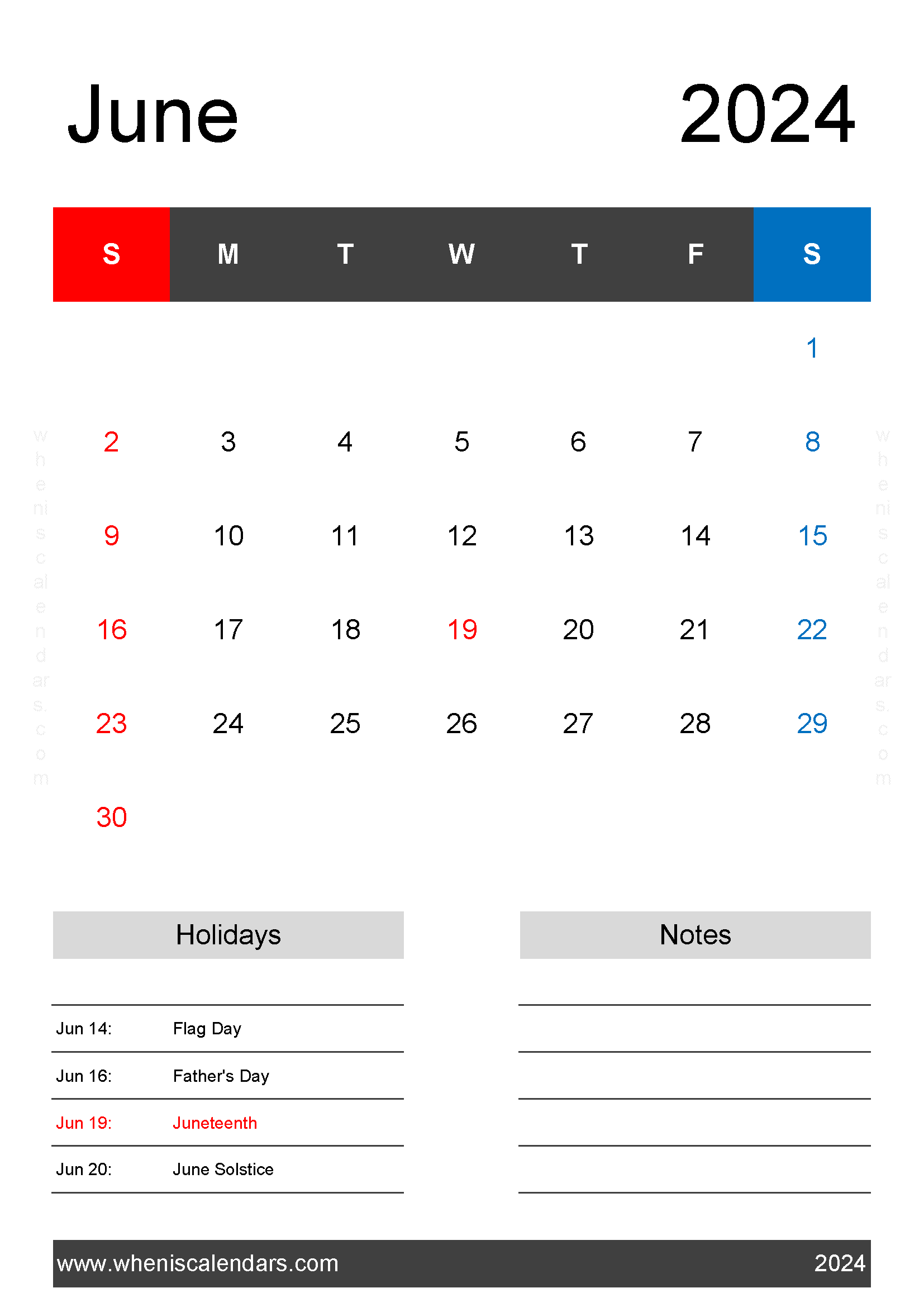 June 2024 Calendar Printable pdf Free Monthly Calendar