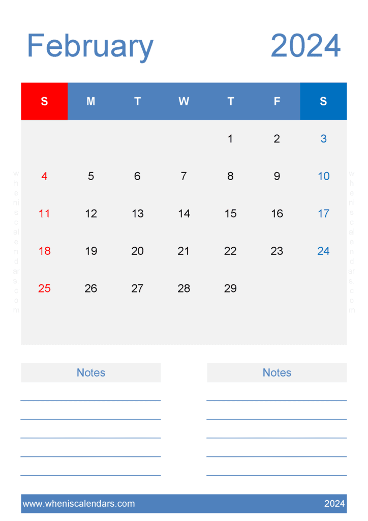 Free February Calendar 2024 Printable Monthly Calendar