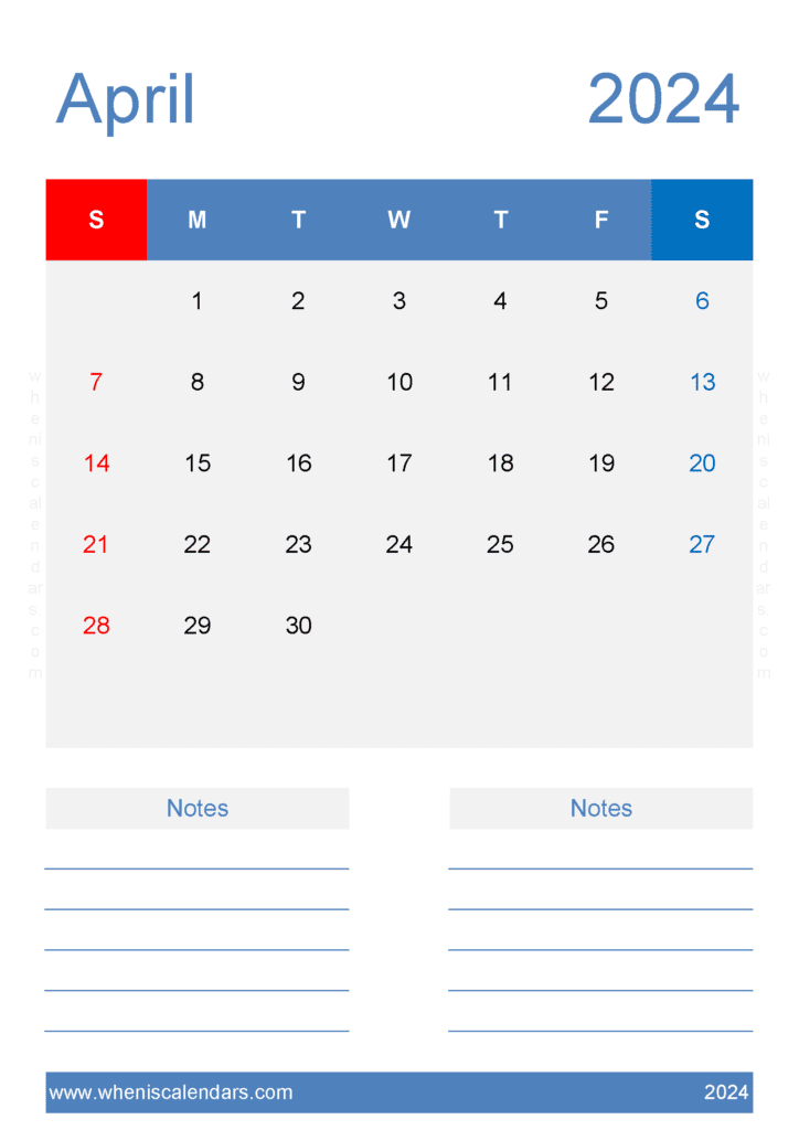 Free April Calendar 2024 Printable Monthly Calendar