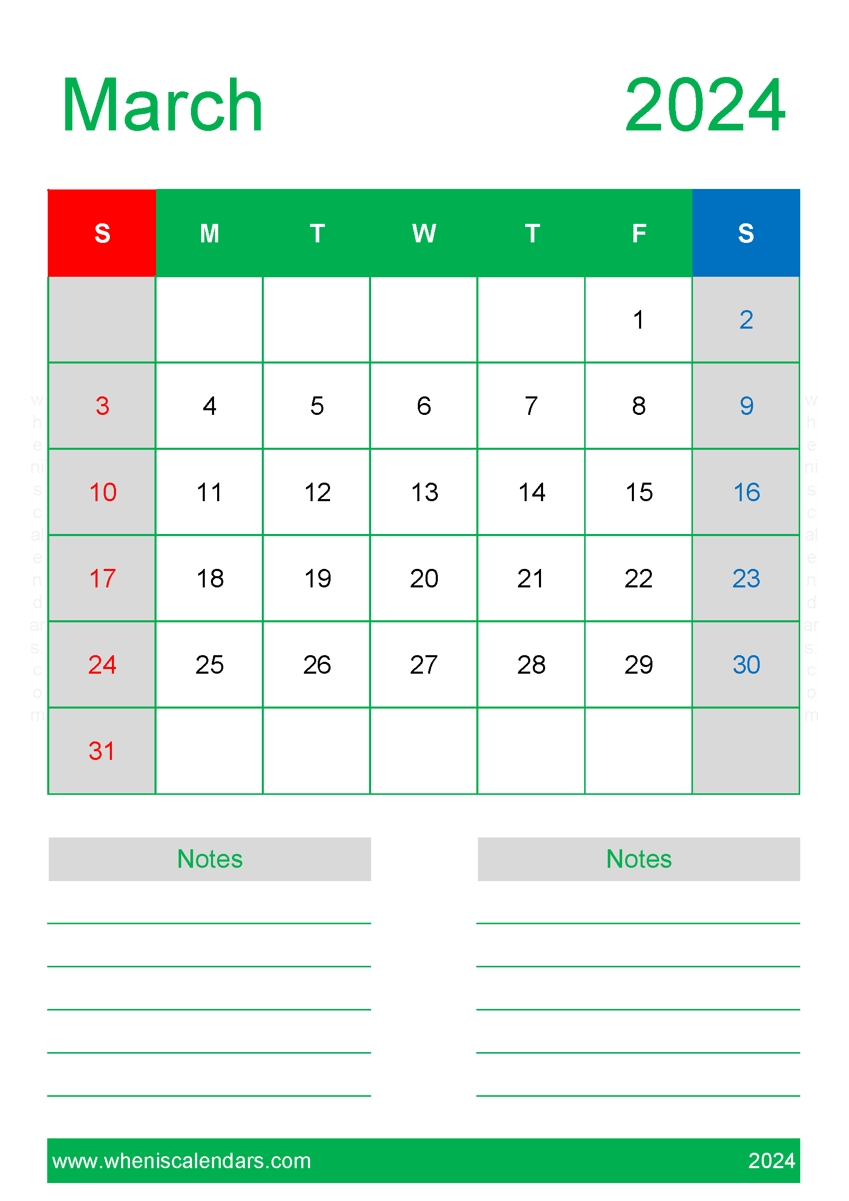 March 2024 Printable Calendars Monthly Calendar