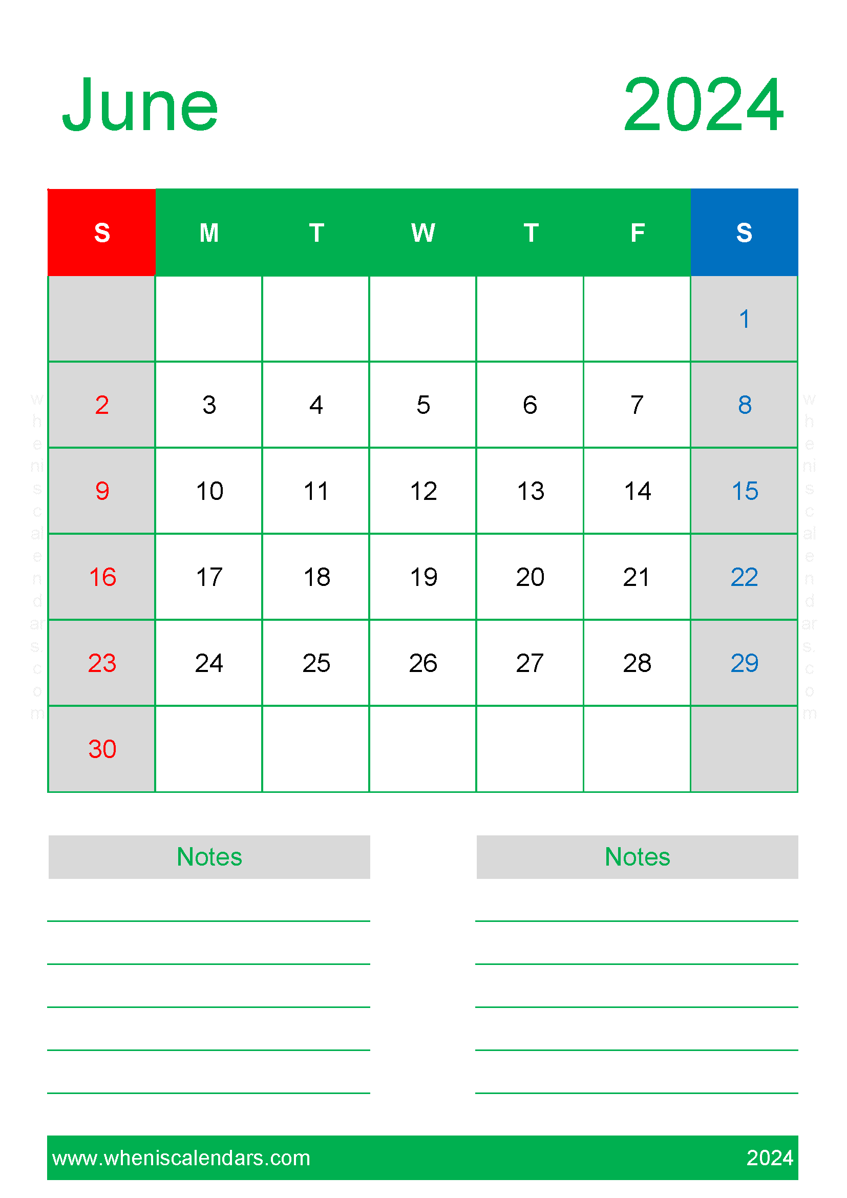 June 2024 Printable Calendars Monthly Calendar