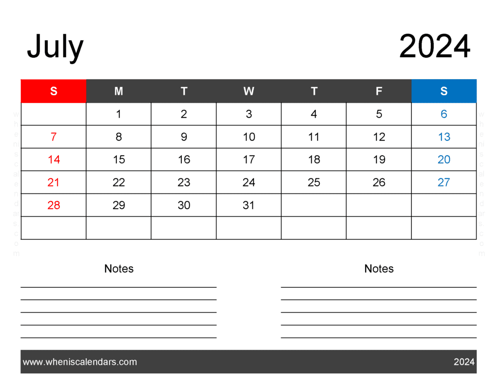 world Holidays in July 2024 J74241