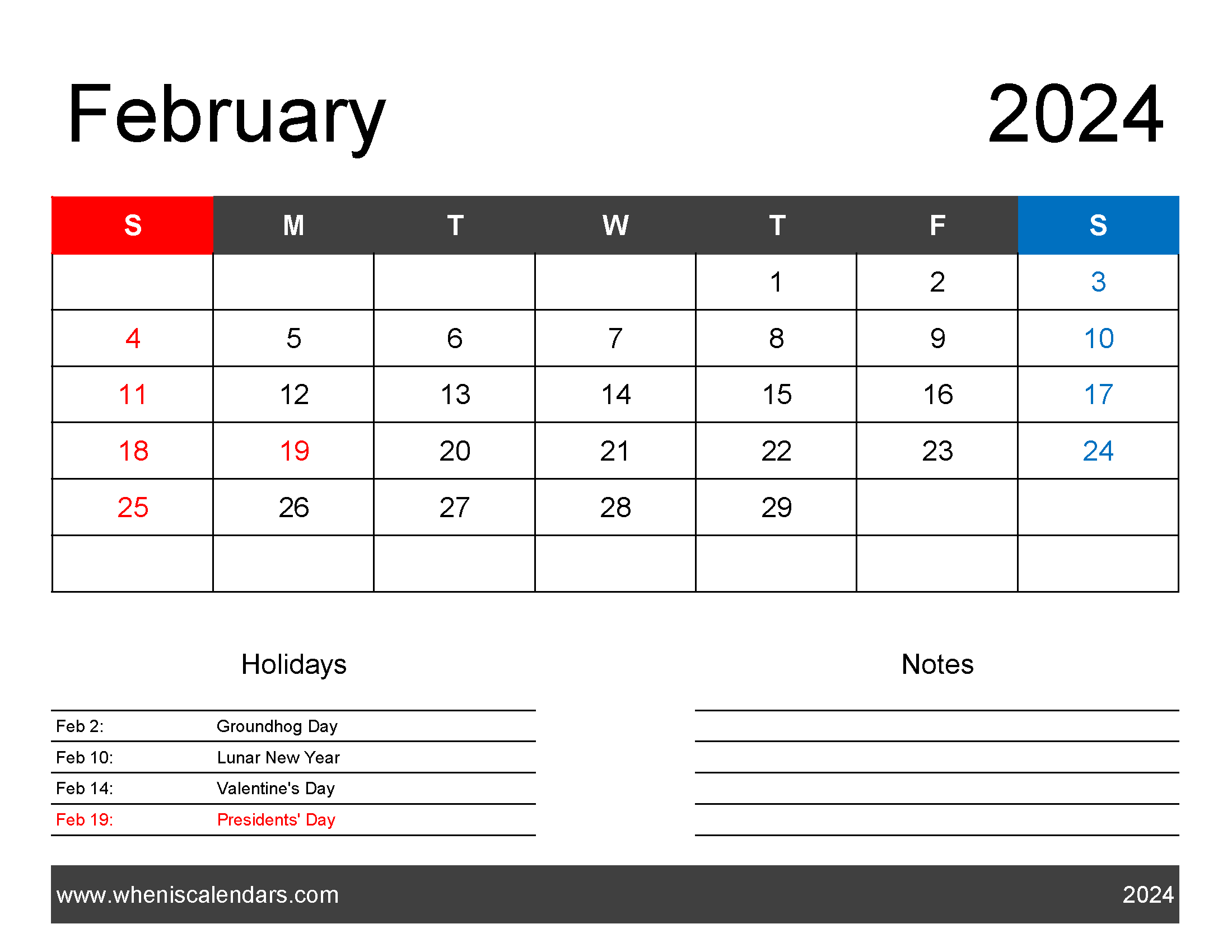 2024 Monthly Calendar Download
