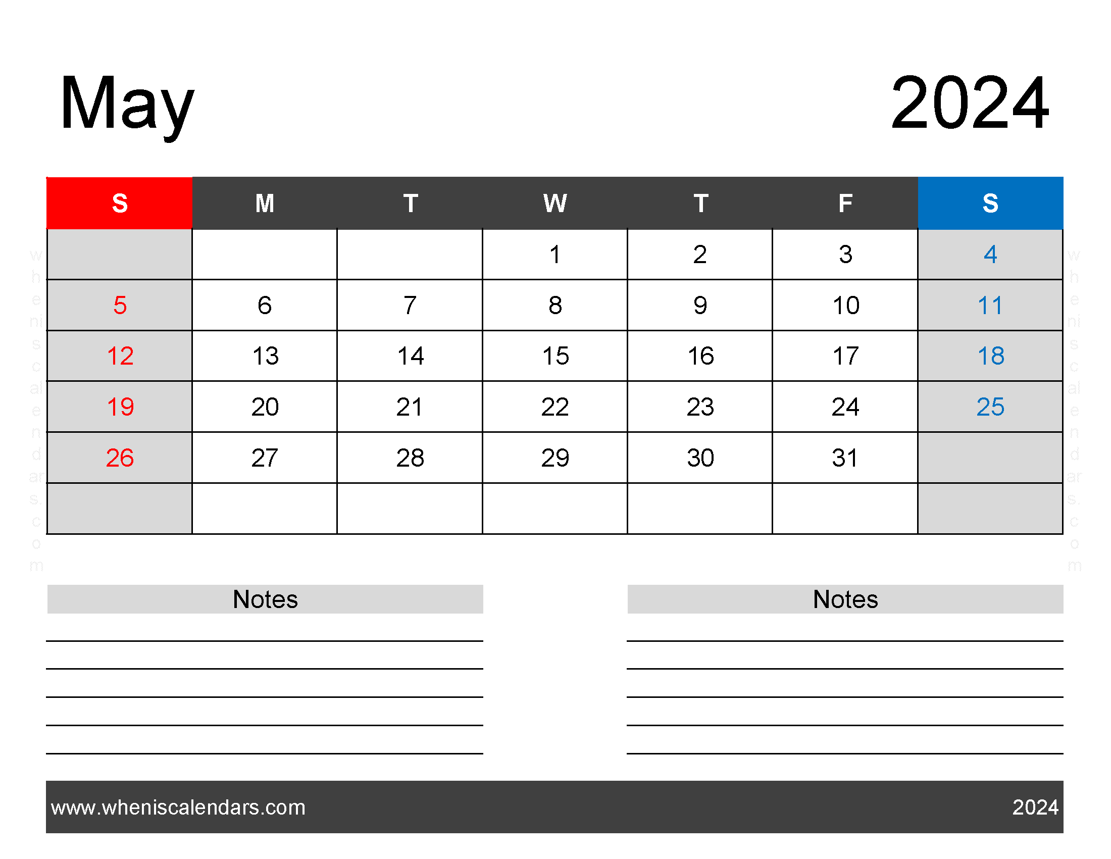 Printable May 2024 monthly Calendar Monthly Calendar