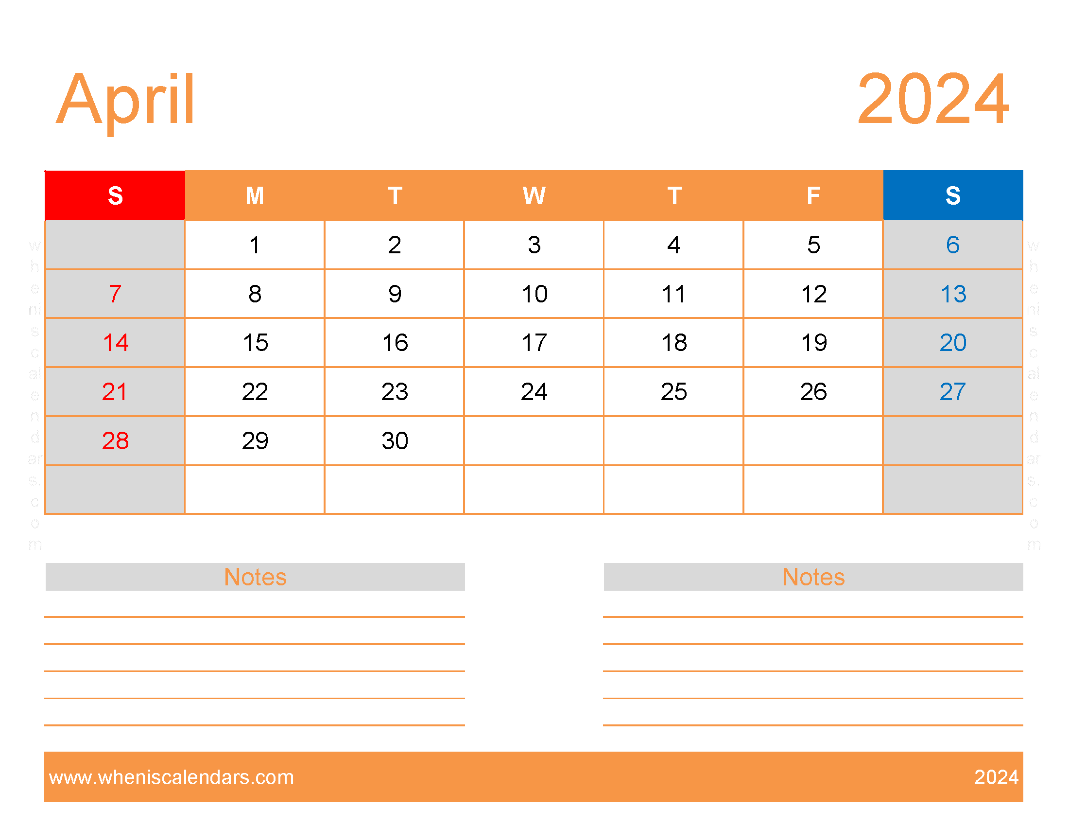 Free Printable monthly Calendar Apr 2024 Monthly Calendar