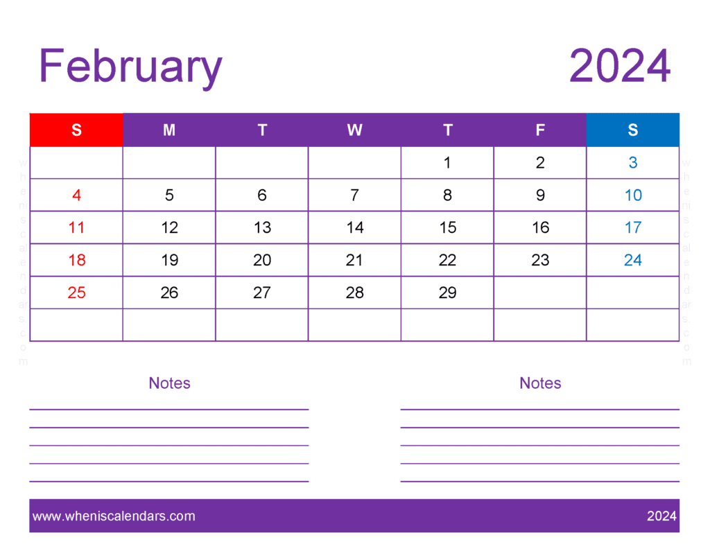 editable Calendar Feb 2024 Monthly Calendar