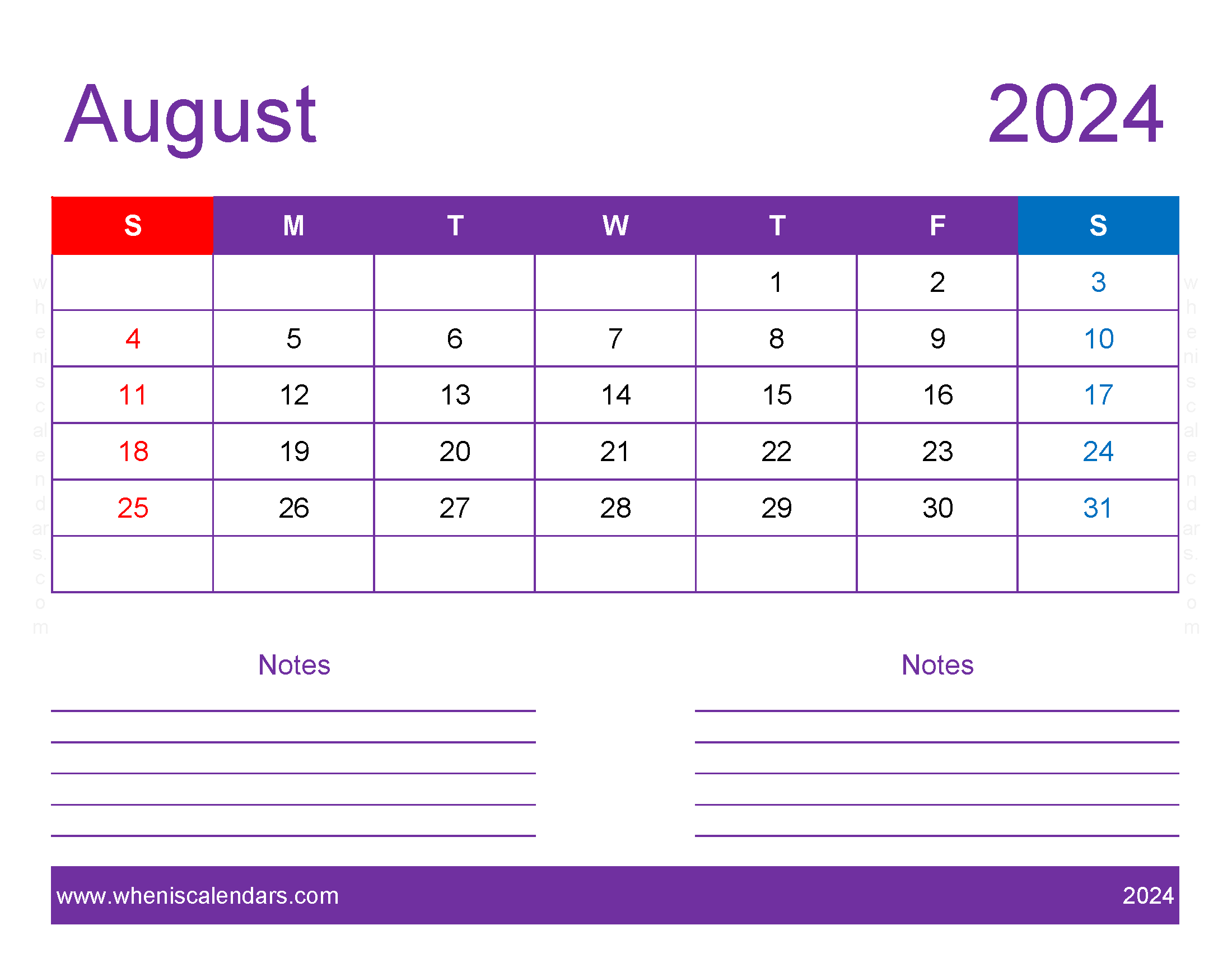 editable Calendar Aug 2024 Monthly Calendar