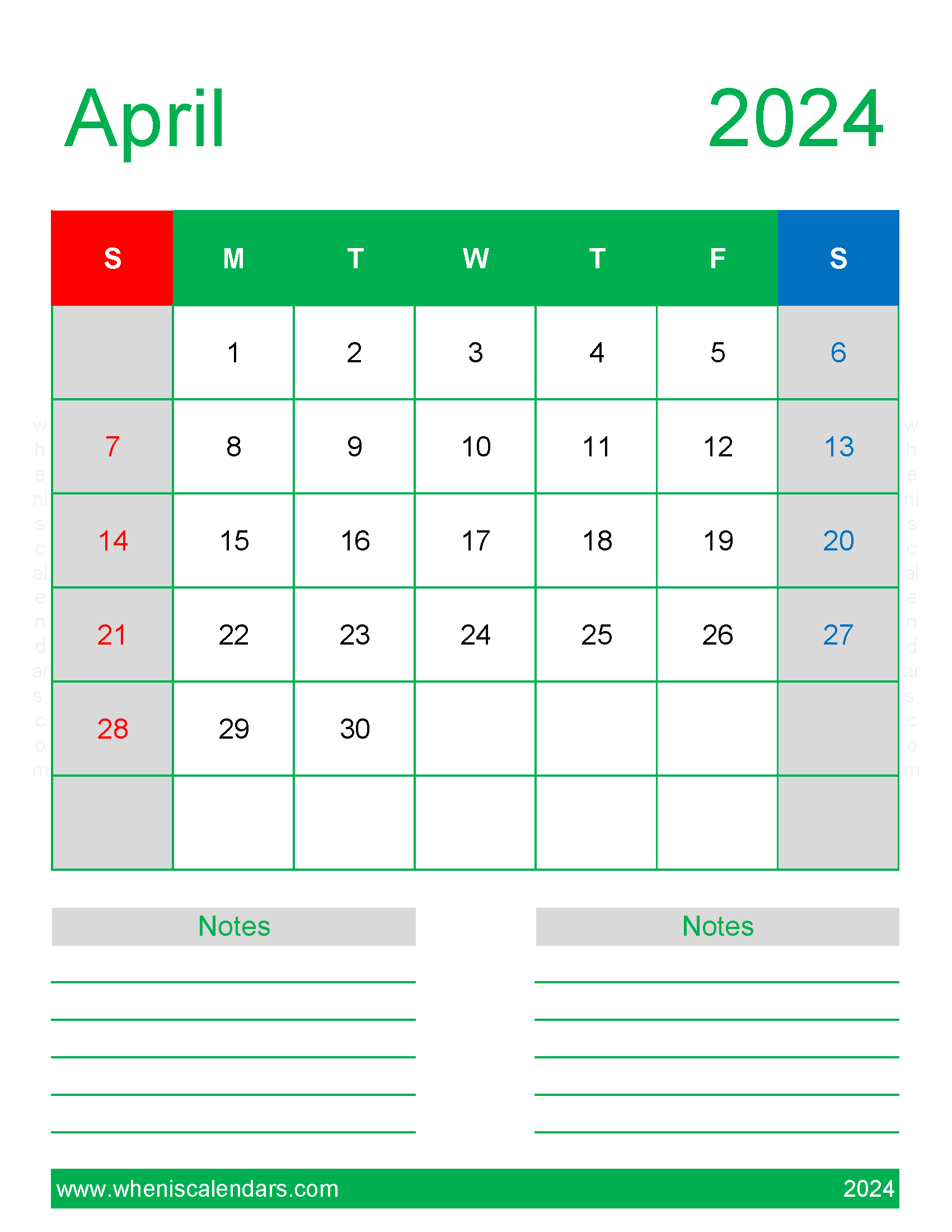 April 2024 Calendar Free Printable Calendar Monthly Calendar