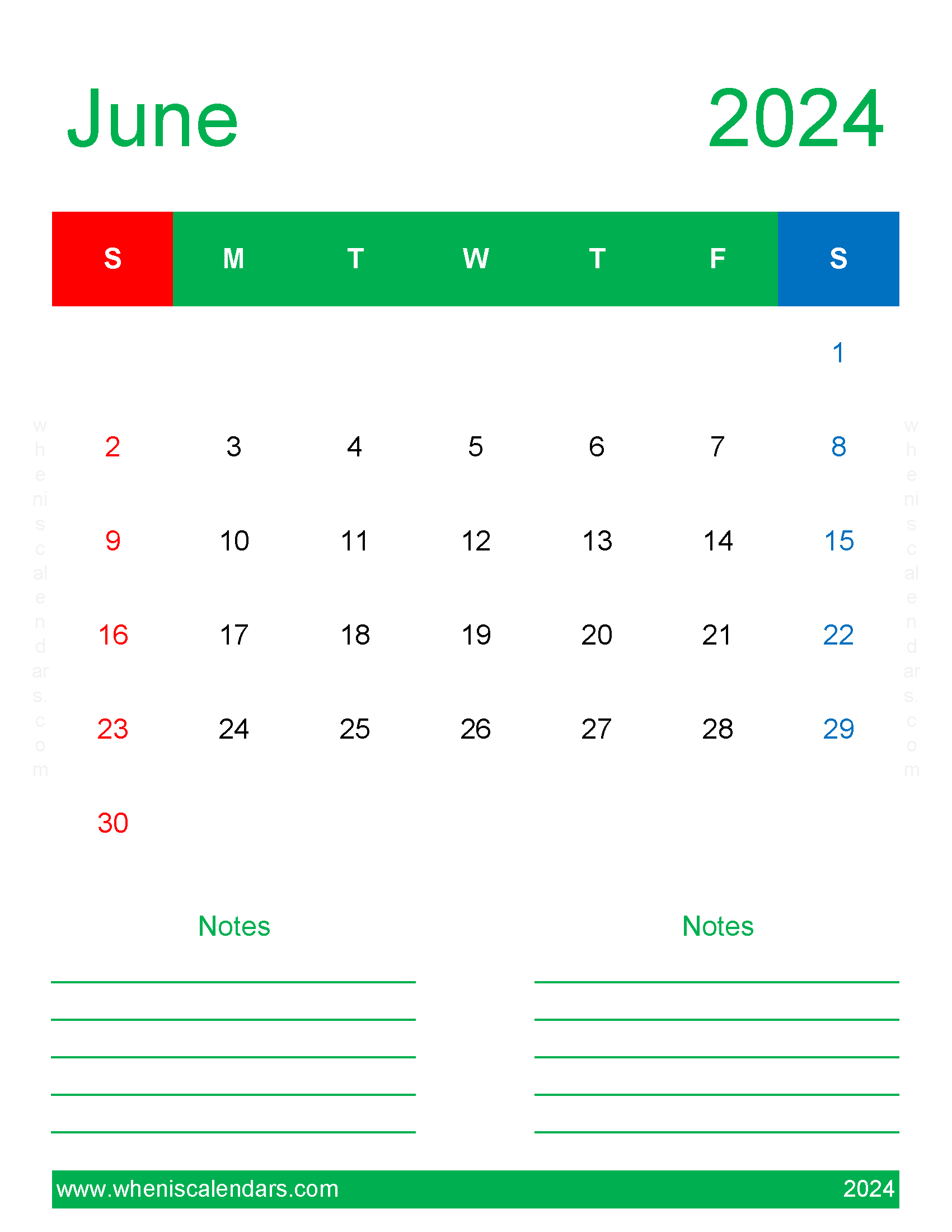 Printable Jun Calendar 2024 Monthly Calendar