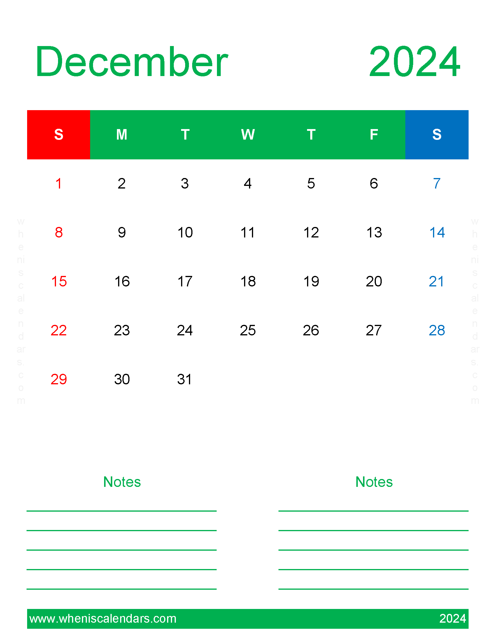 Printable Dec Calendar 2024 Monthly Calendar