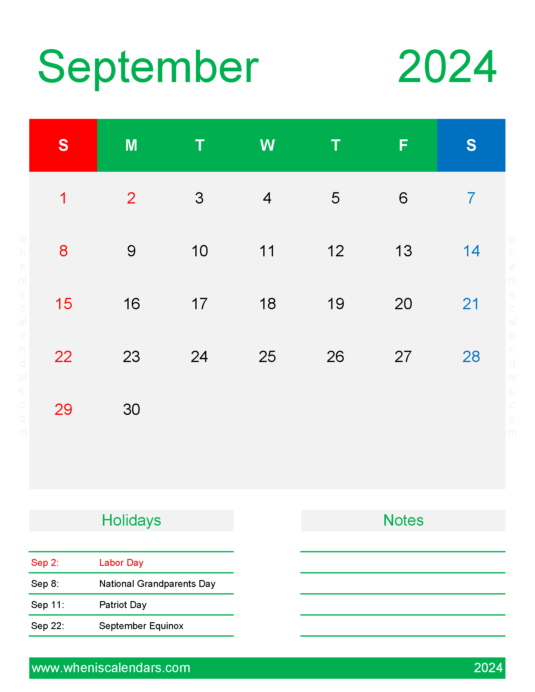 print Calendar Sept 2024 Monthly Calendar