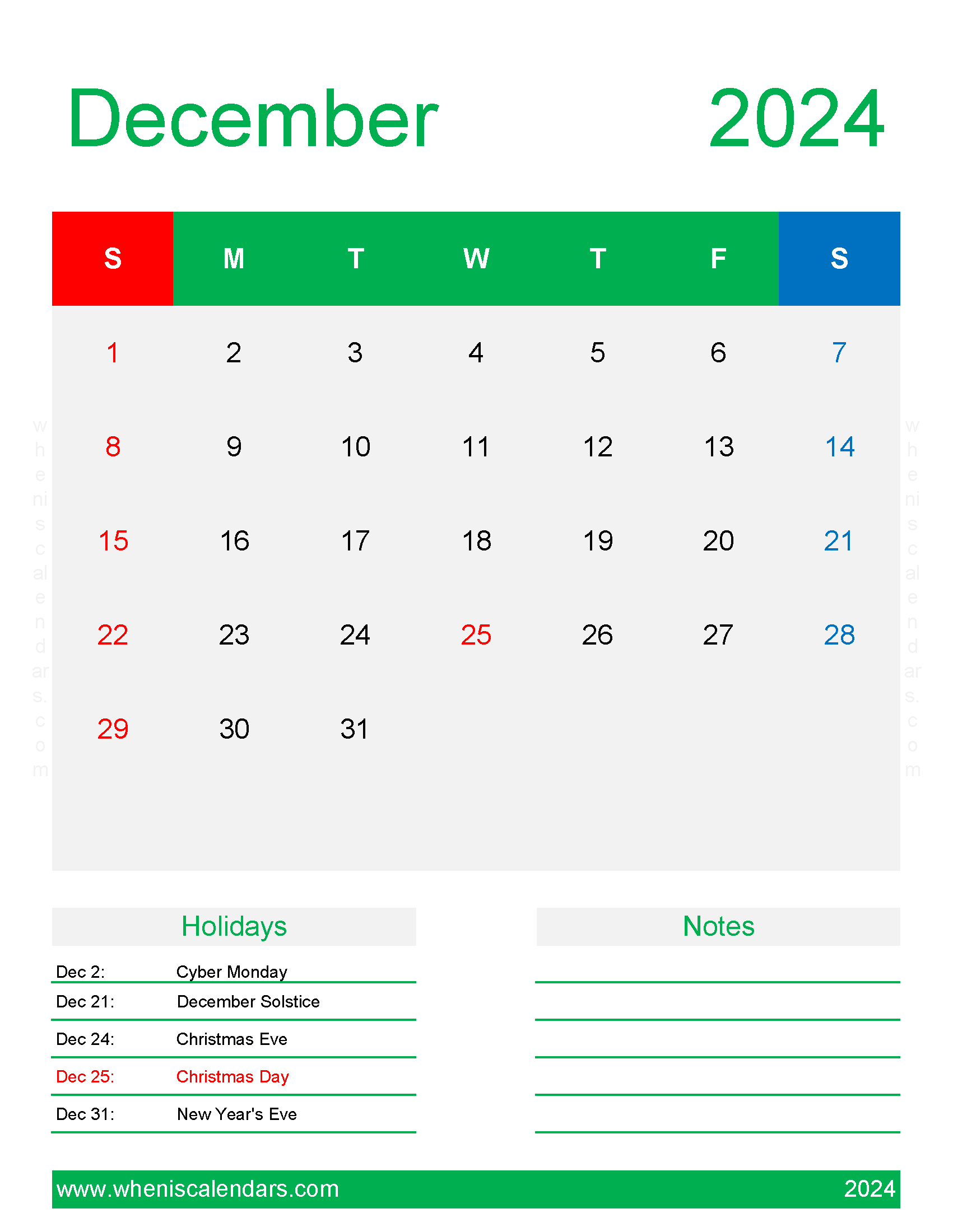 print Calendar Dec 2024 Monthly Calendar
