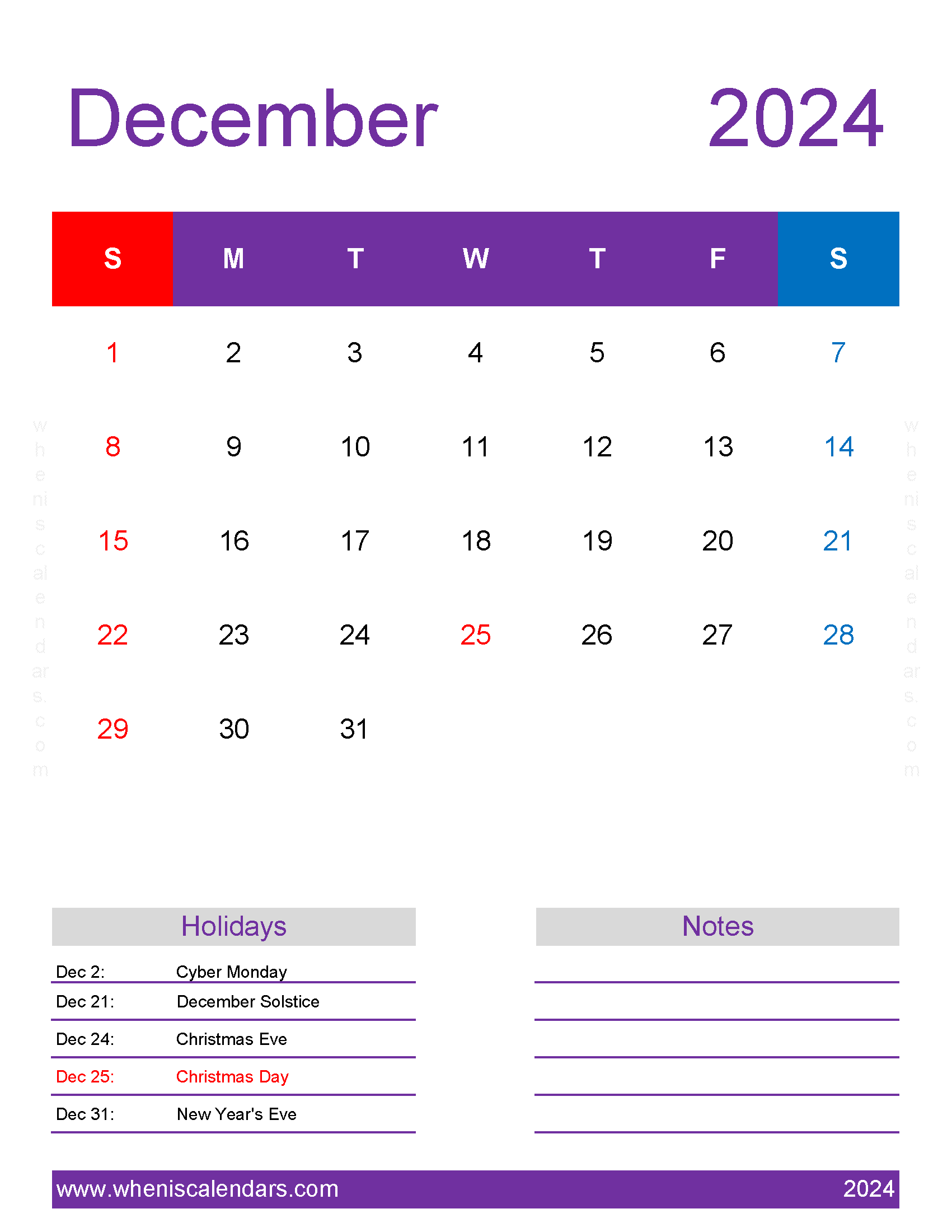 December 2024 Calendar editable Monthly Calendar