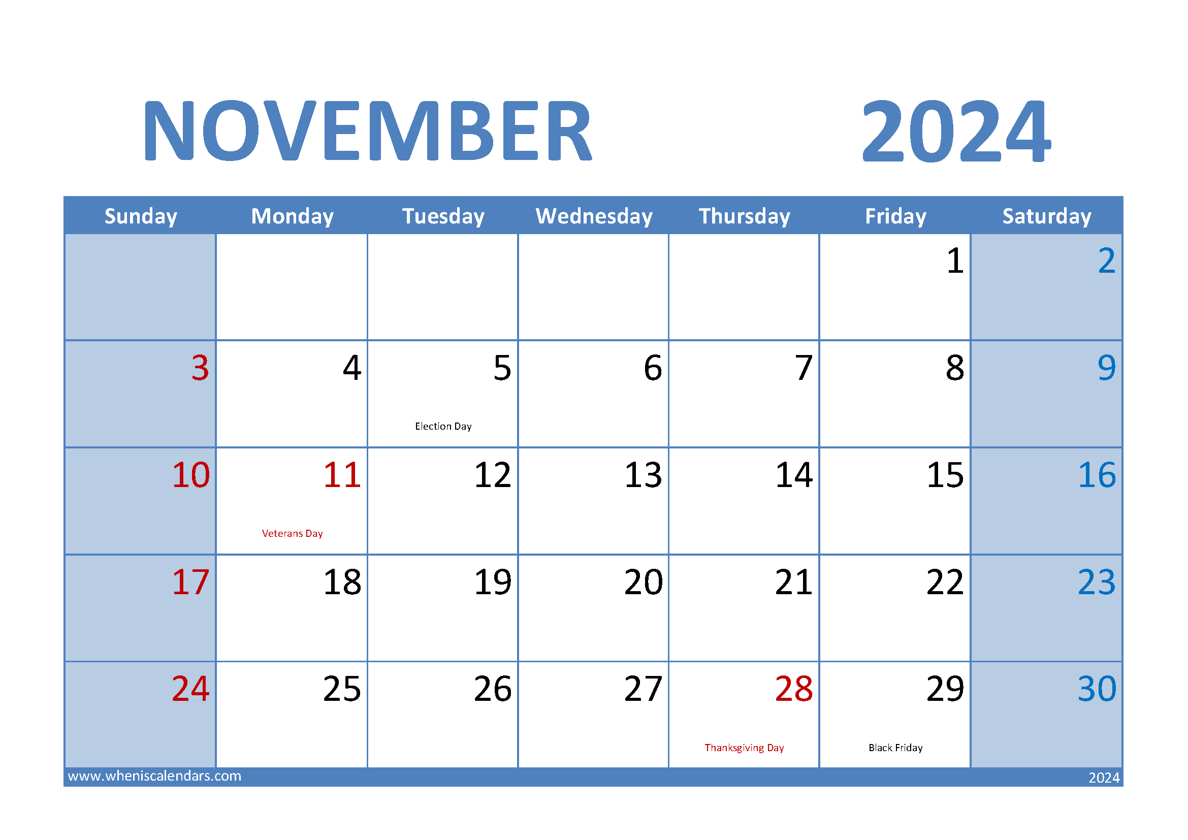 Monthly Calendar 2024 Printable