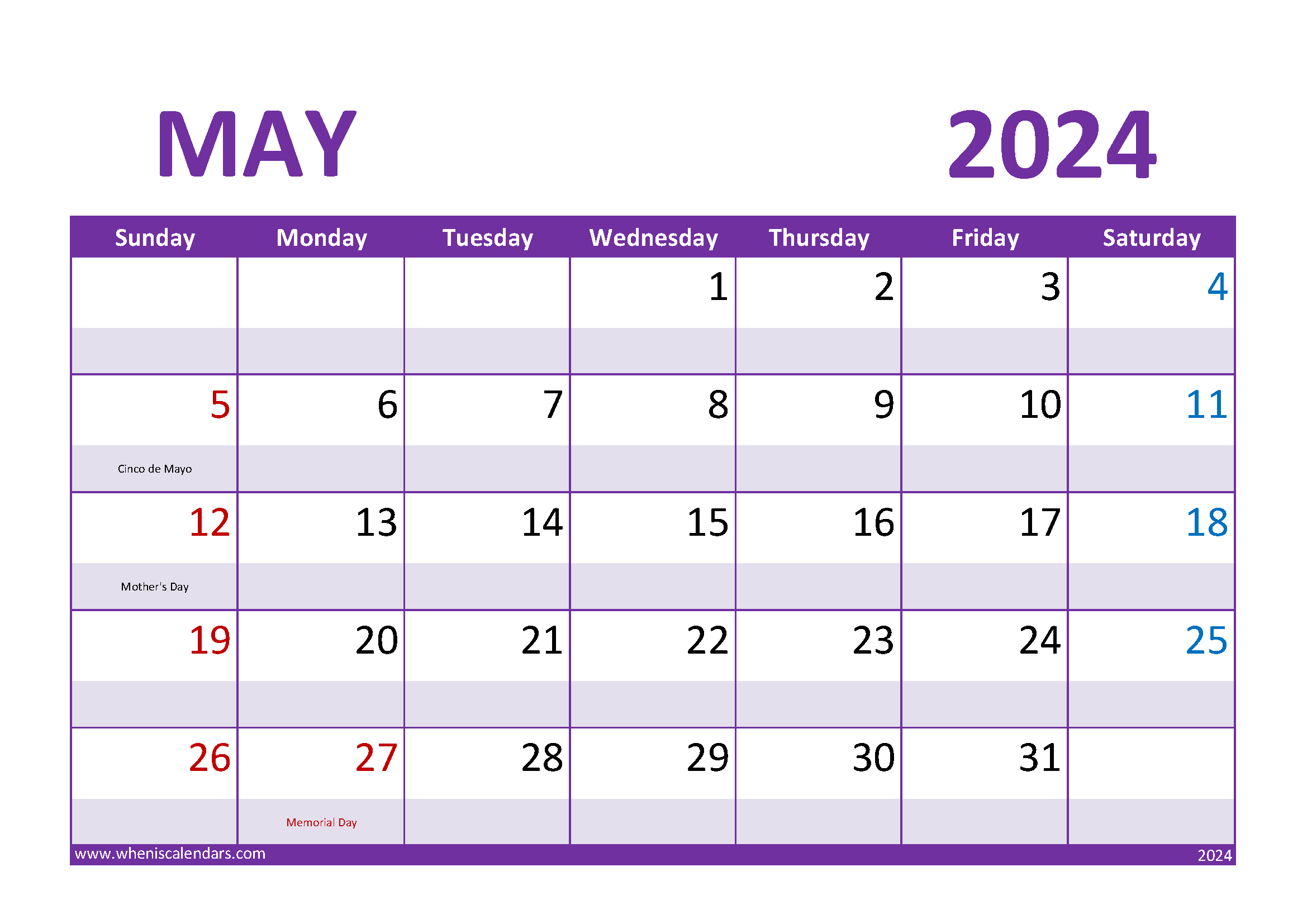 April Calendar 2024 with Holidays A44022