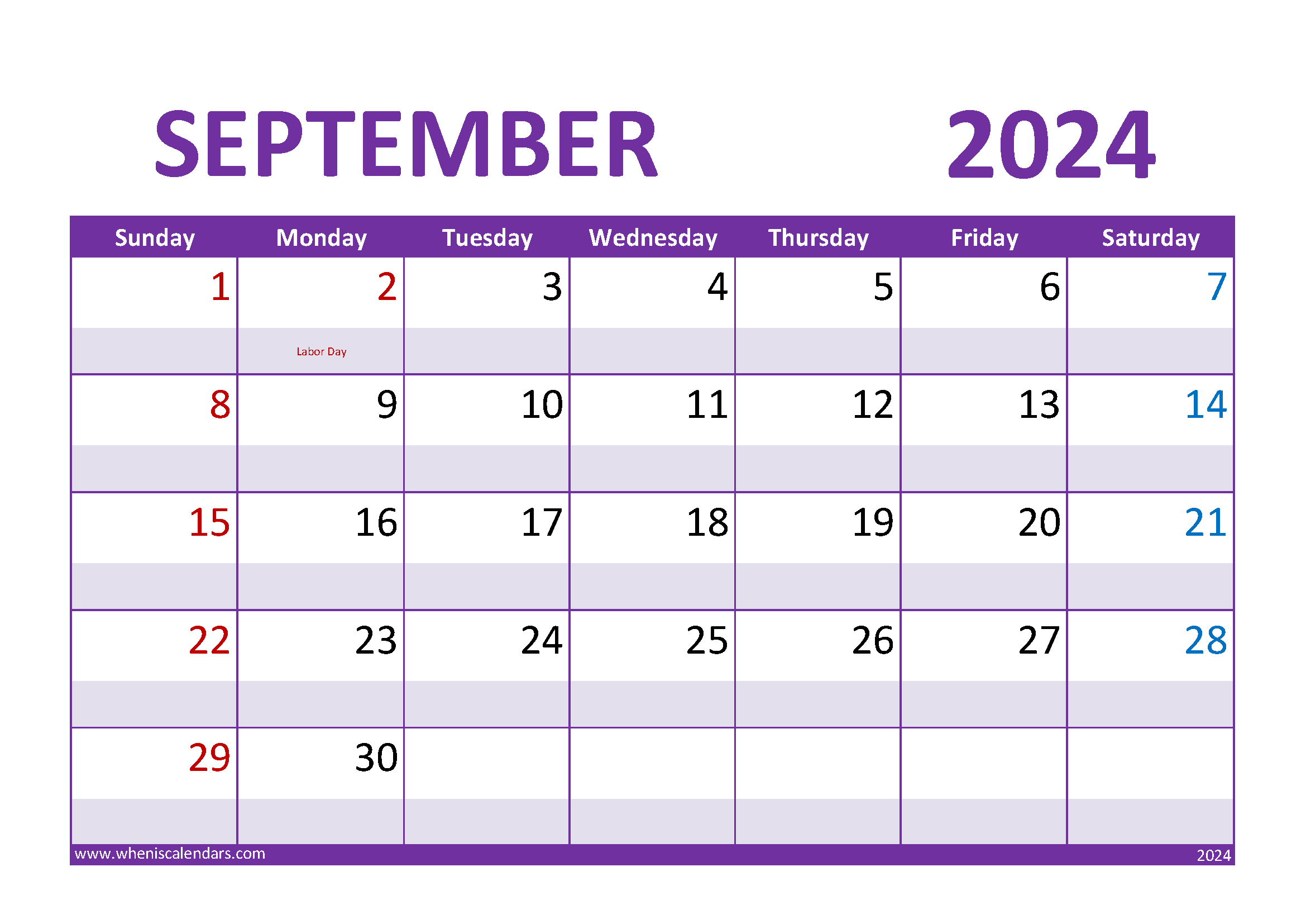 Blank Monthly Calendar 2024