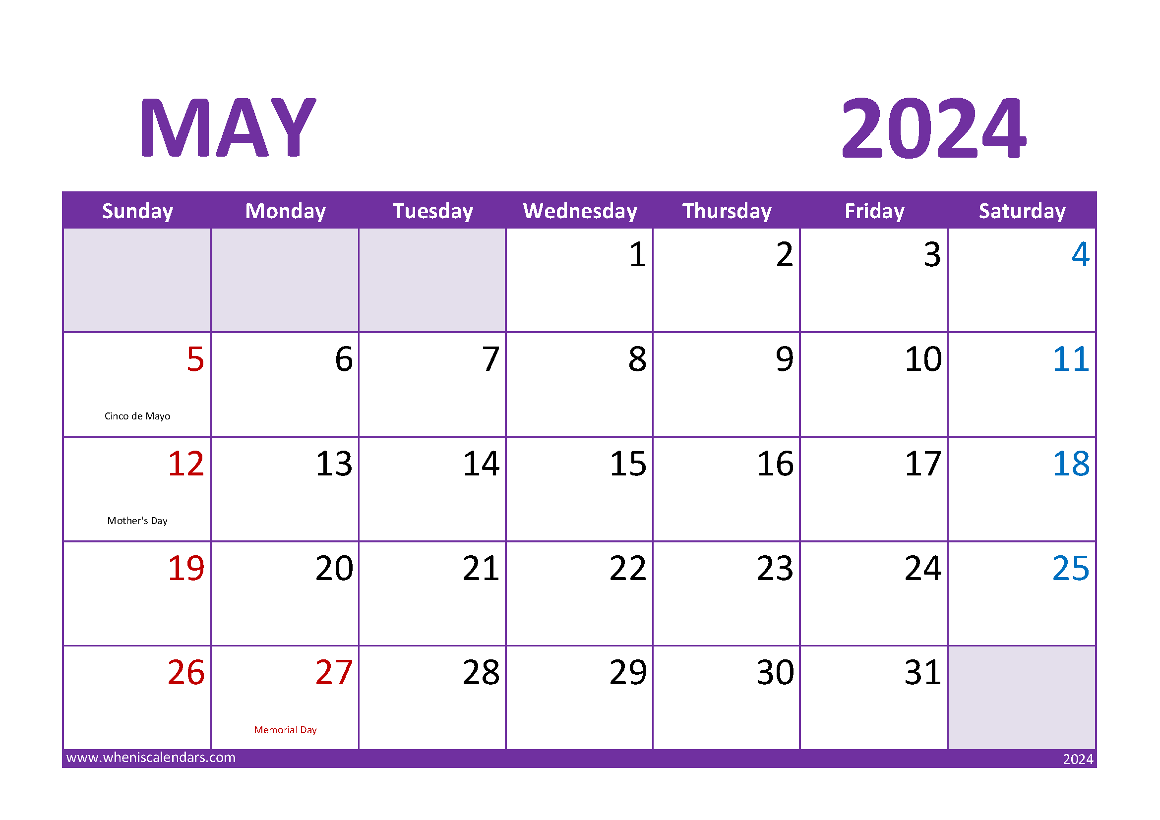 Blank Calendar April 2024 A44023