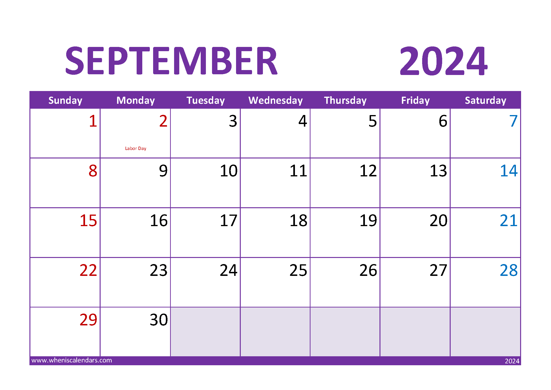 monthly planner September 2024 Printable Monthly Calendar