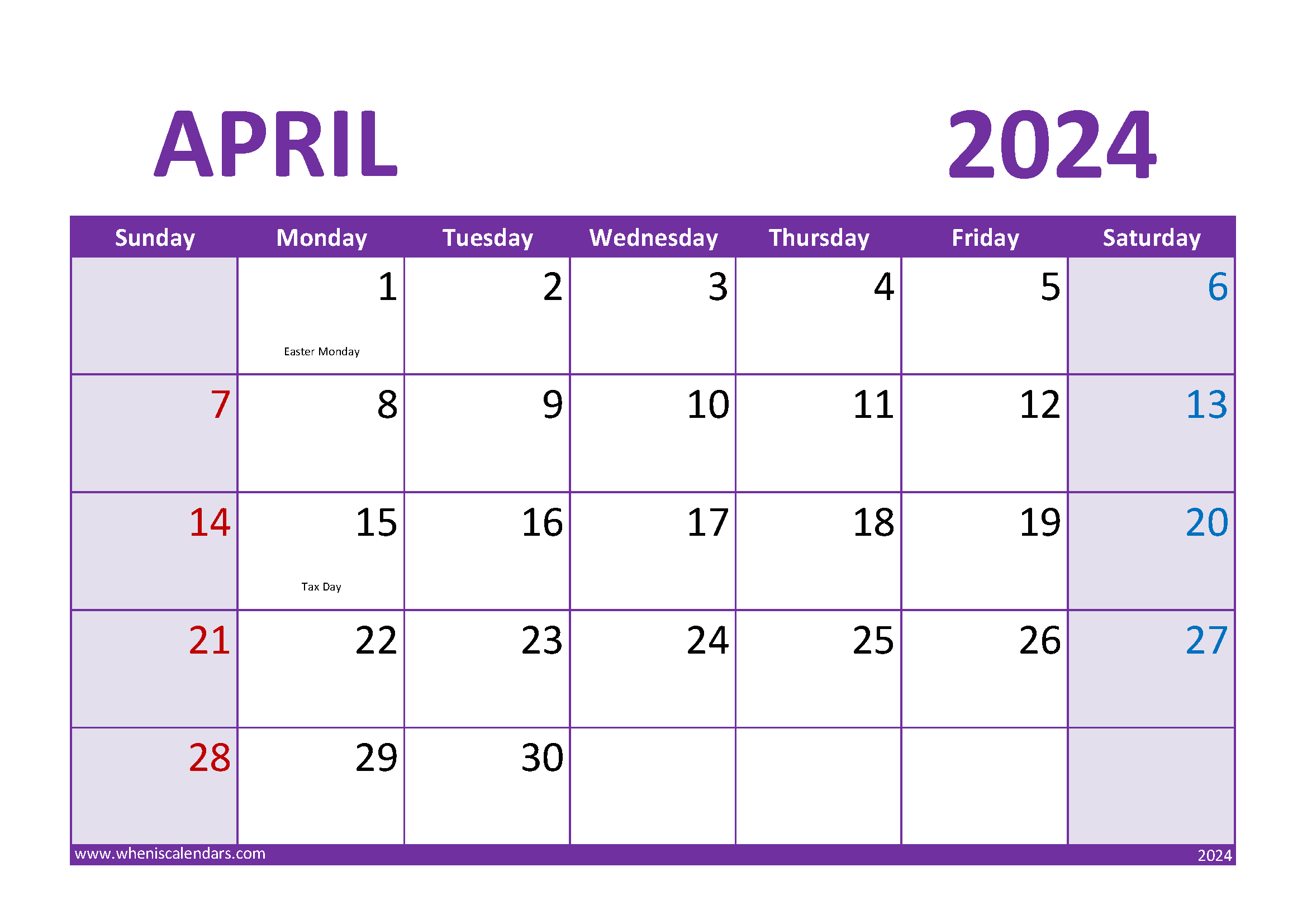 May 2024 Free printable Calendar M54024