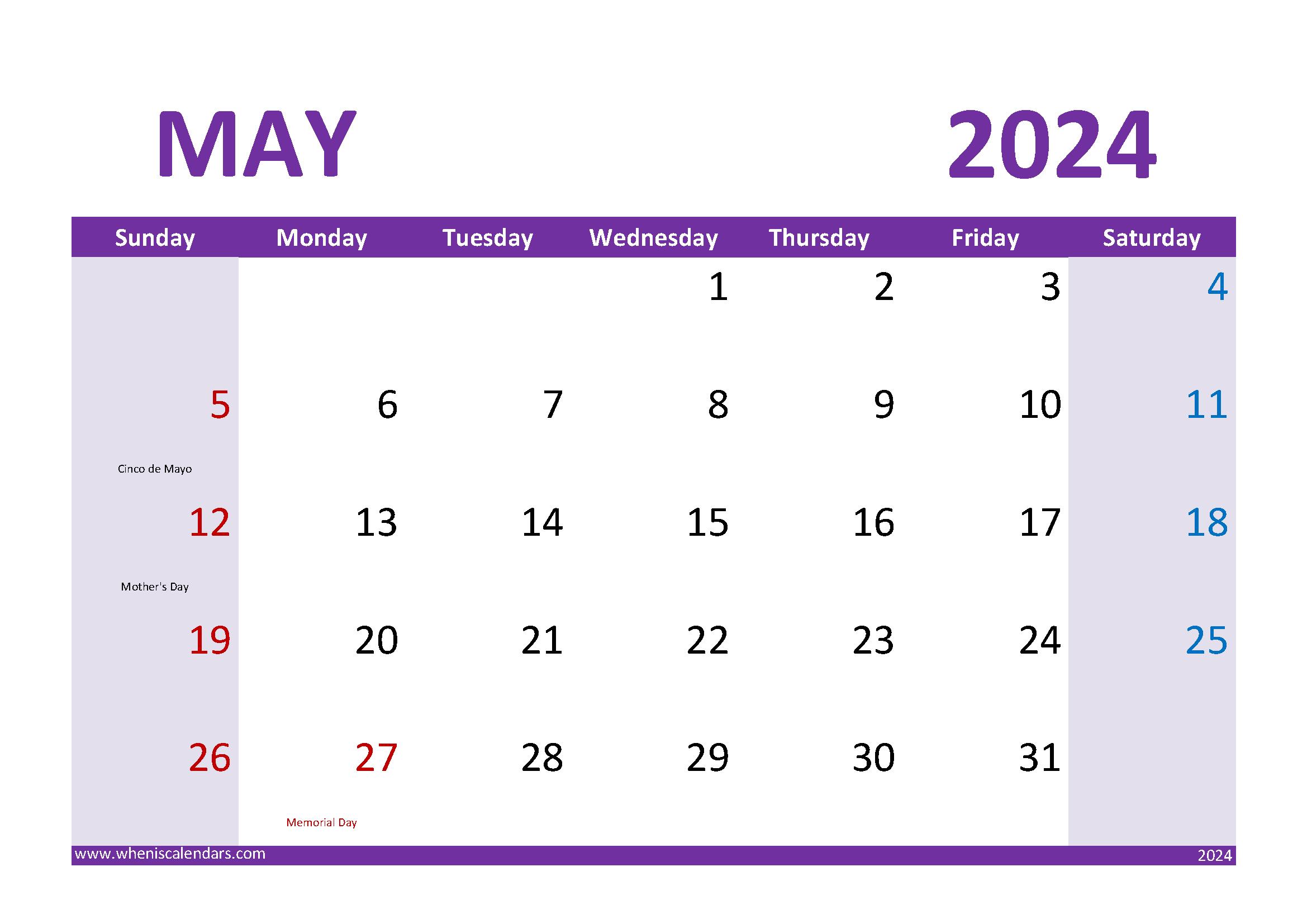 April 2024 Calendar cute printable A44305
