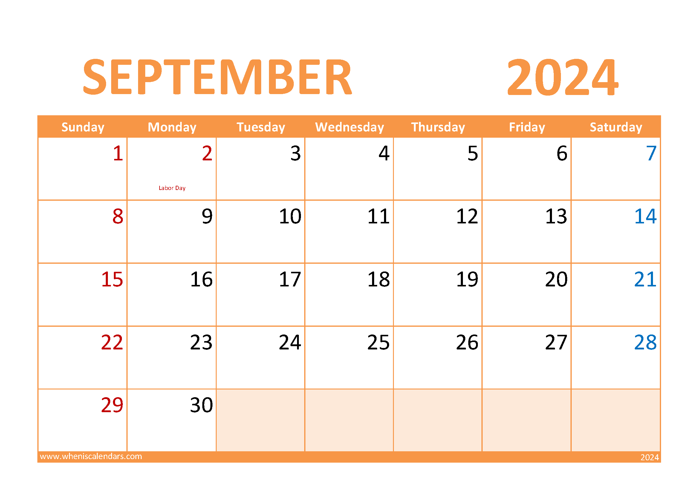 September planner Template 2024 Monthly Calendar