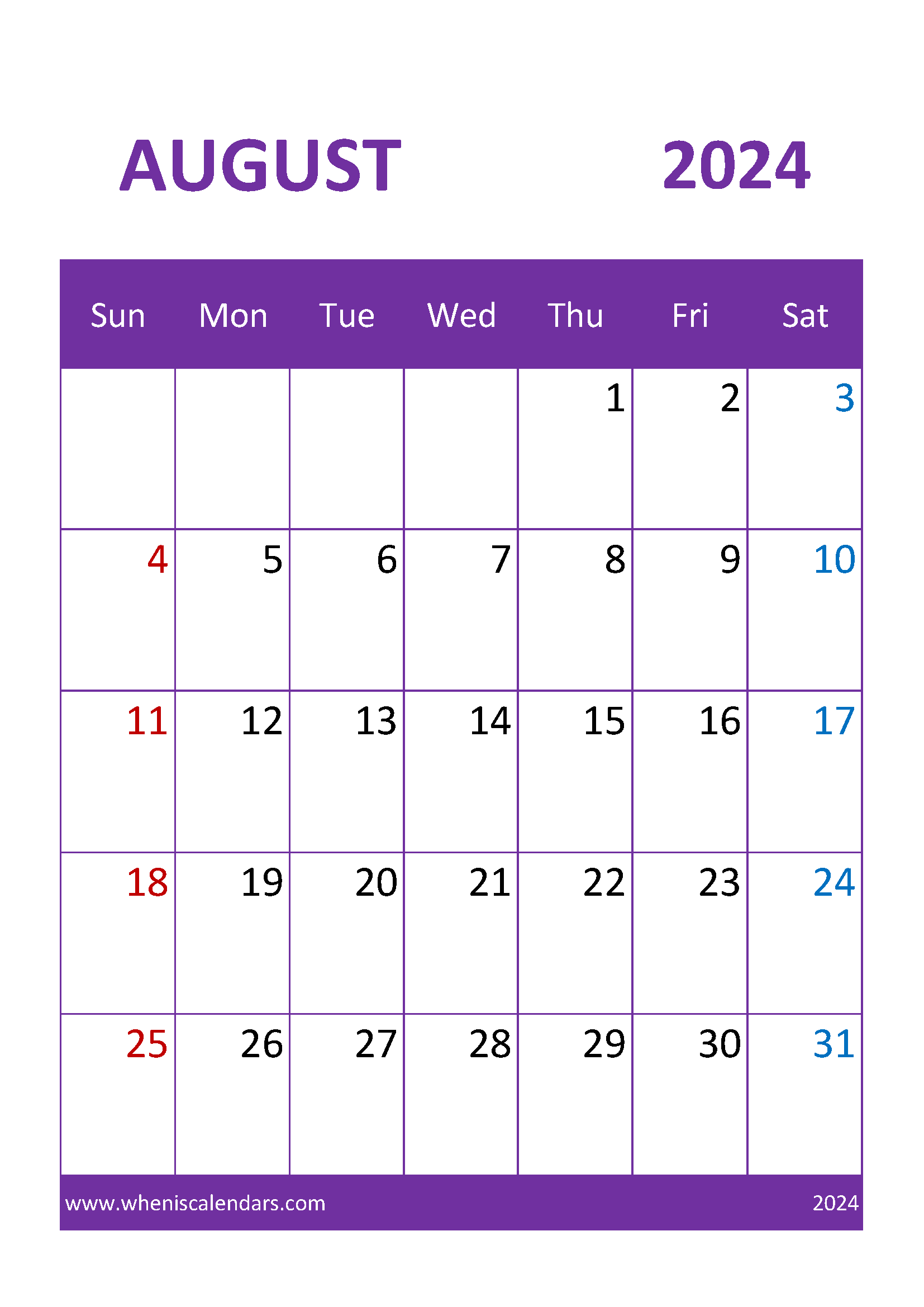 Free Editable Monthly Calendar 2024