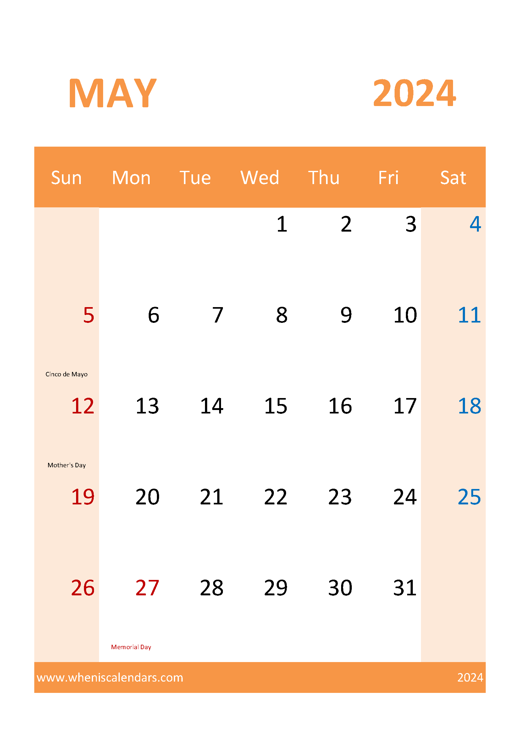 12 Month Calendar Printable 2024