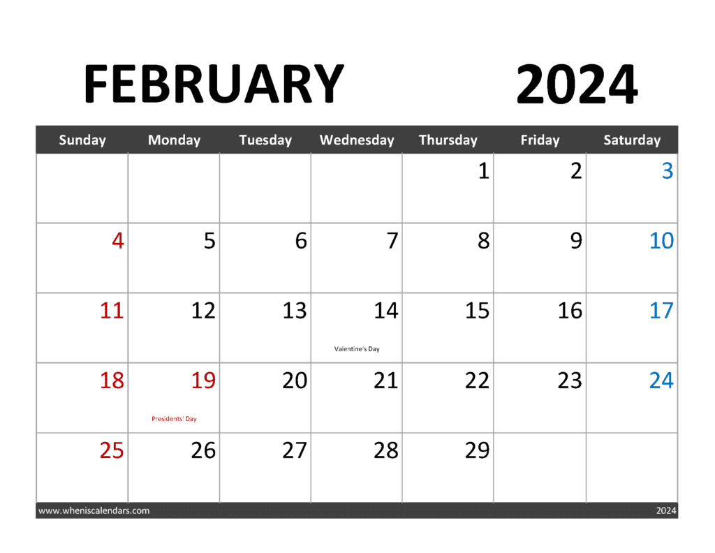 new Calendar 2024 with Holidays Monthly Calendar