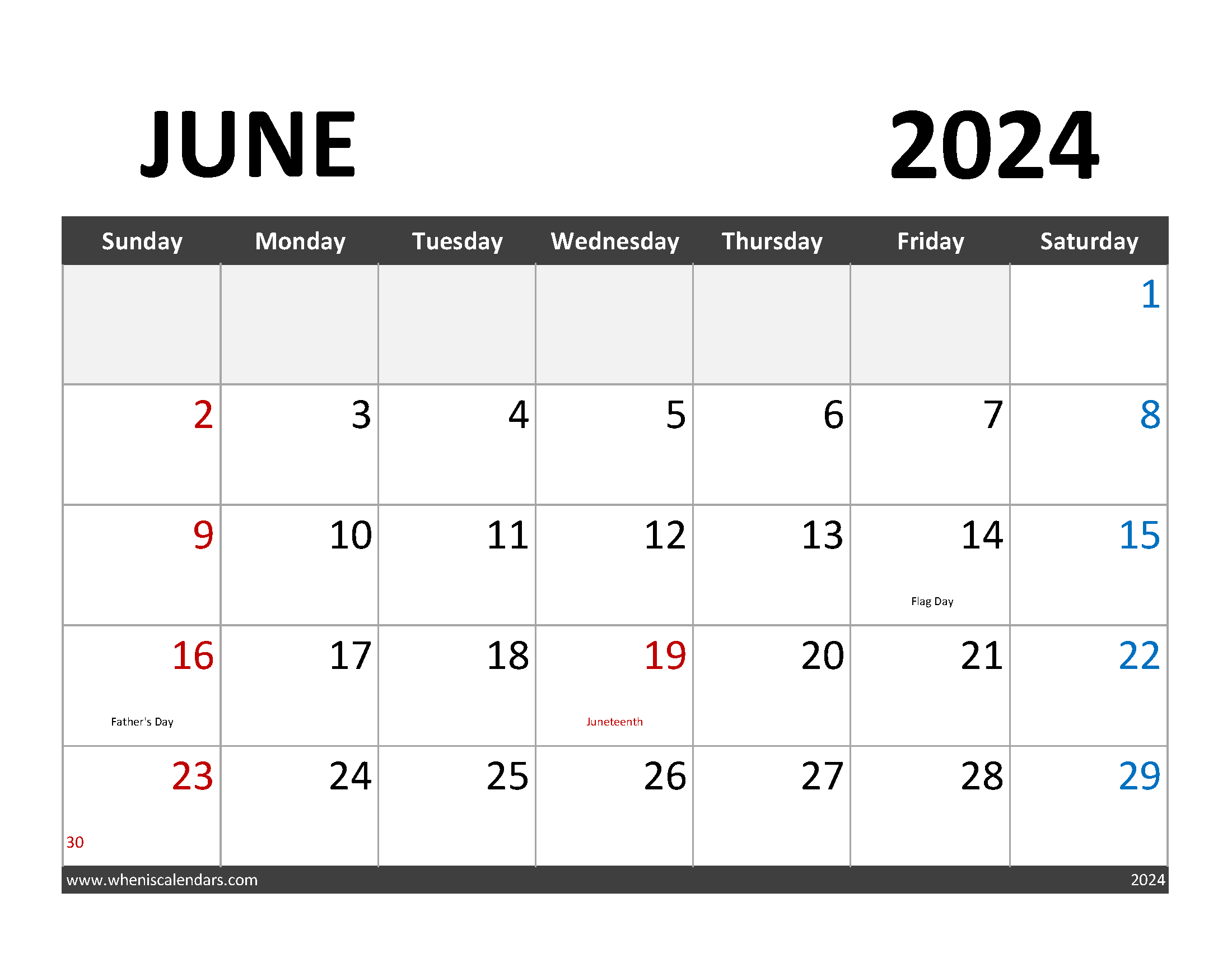 Printable June 2024 Calendar with lines Monthly Calendar