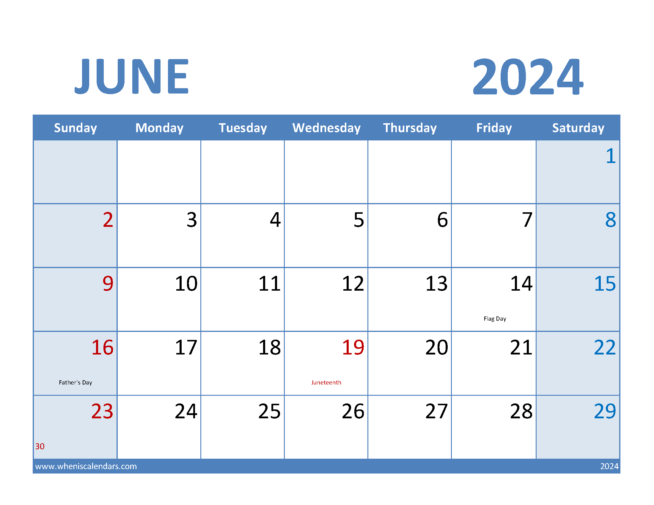 Free Jun 2024 Calendar Printable Monthly Calendar