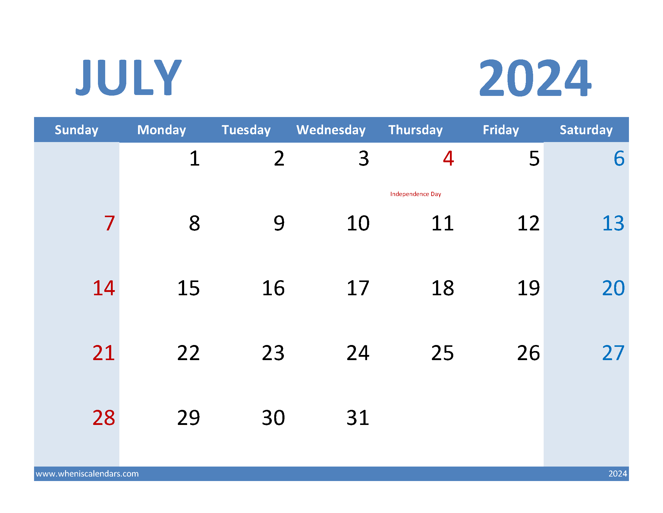 July 2024 appointment Calendar Printable Monthly Calendar