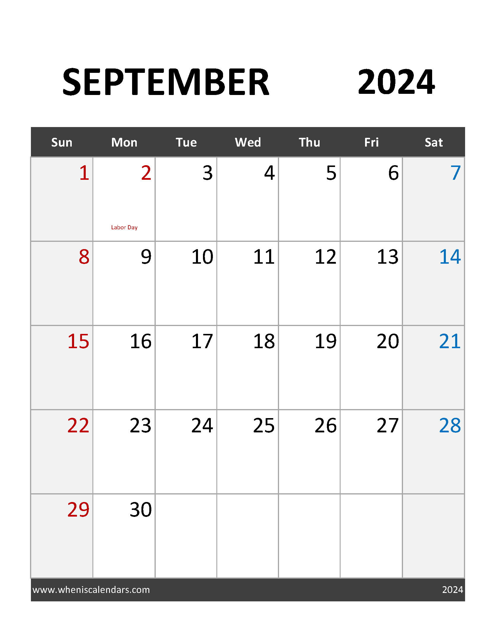 editable September 2024 Calendar Template Monthly Calendar