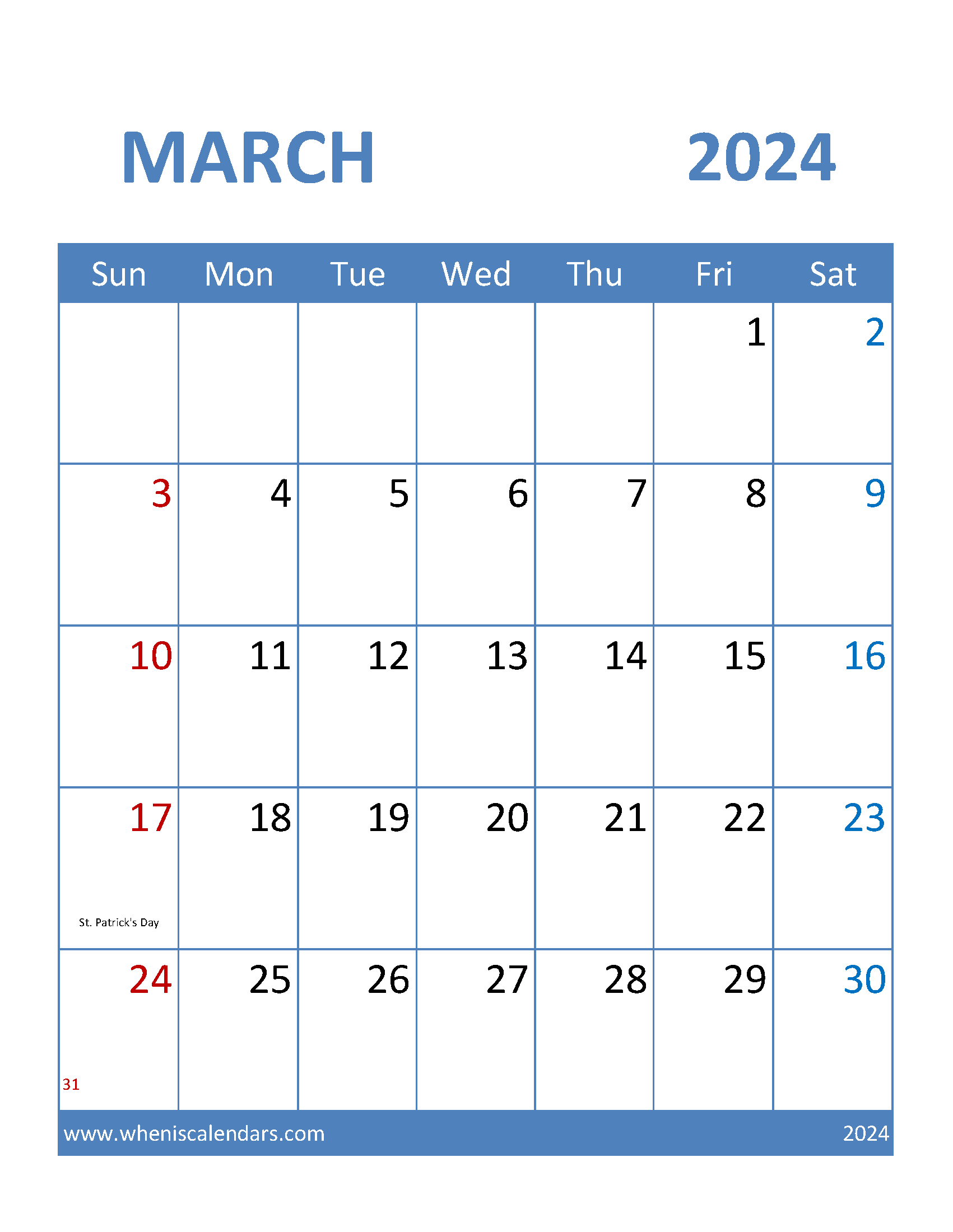 March Holidays Calendar 2024 Monthly Calendar