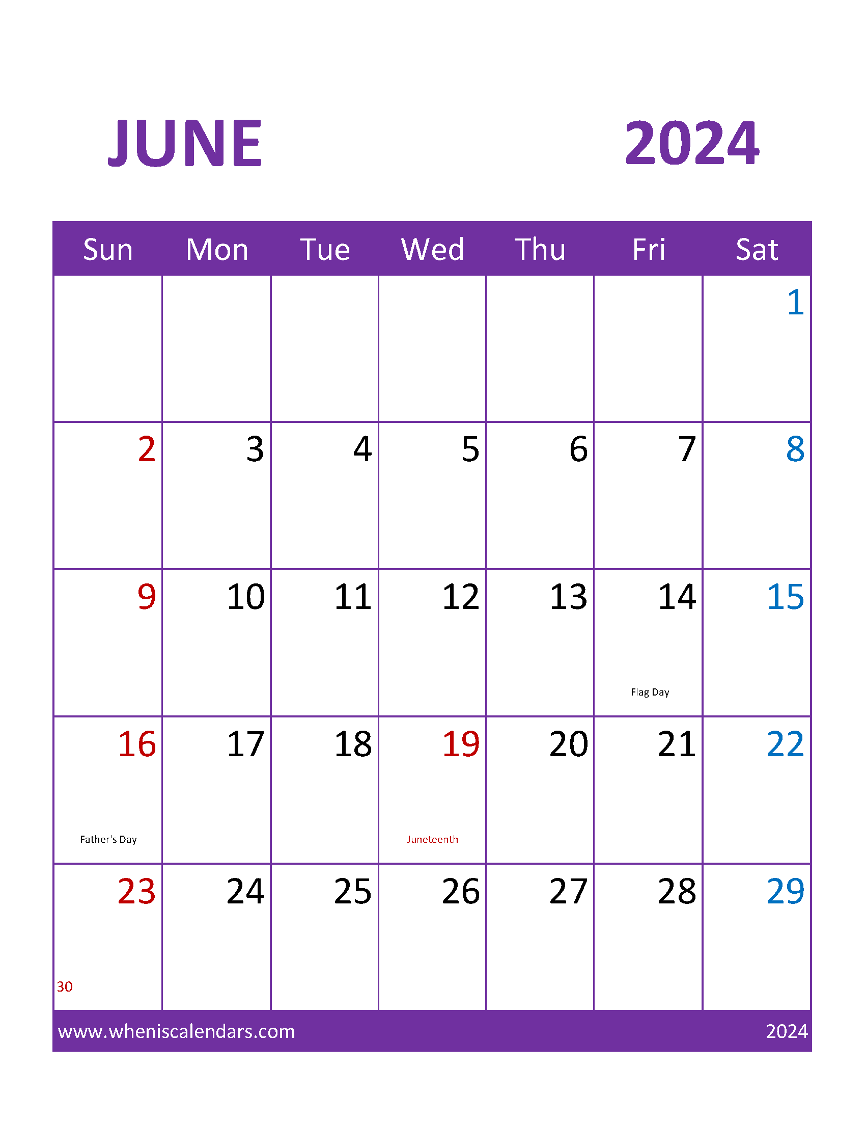 Free Printable Jun Calendar 2024 Monthly Calendar