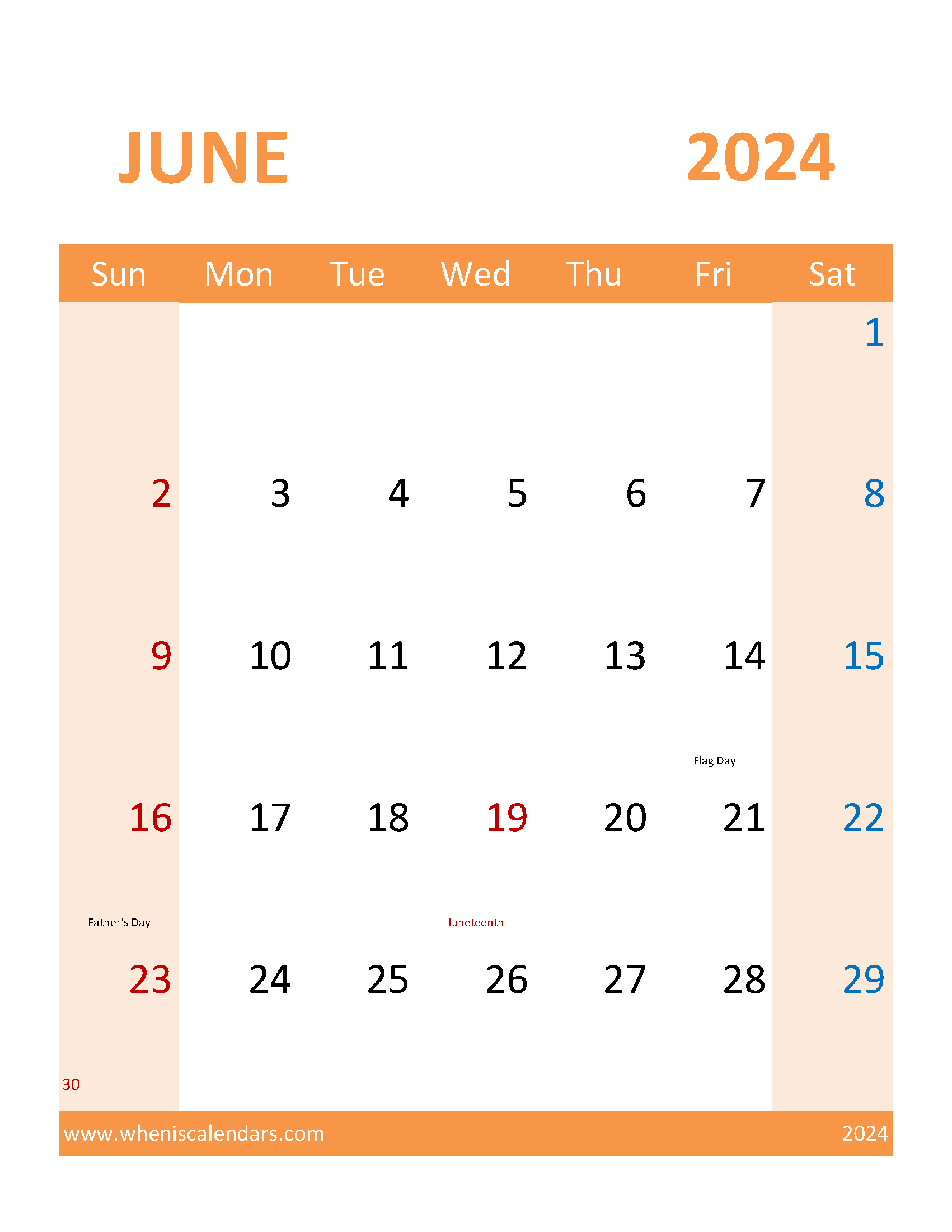 June 2024 Printable Calendar with lines Monthly Calendar
