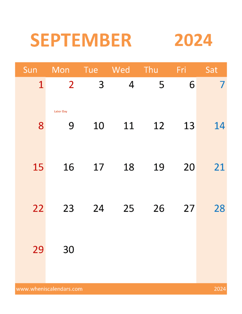 September 2024 Printable Calendar with lines Monthly Calendar